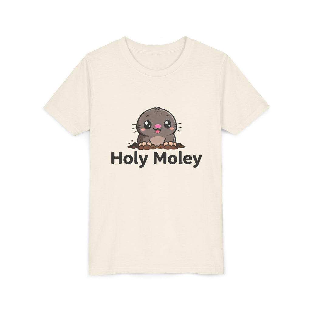 Youth Tee — Cute 'Holy Moley' Mole Kids T‑Shirt (Playful Animal Pun)