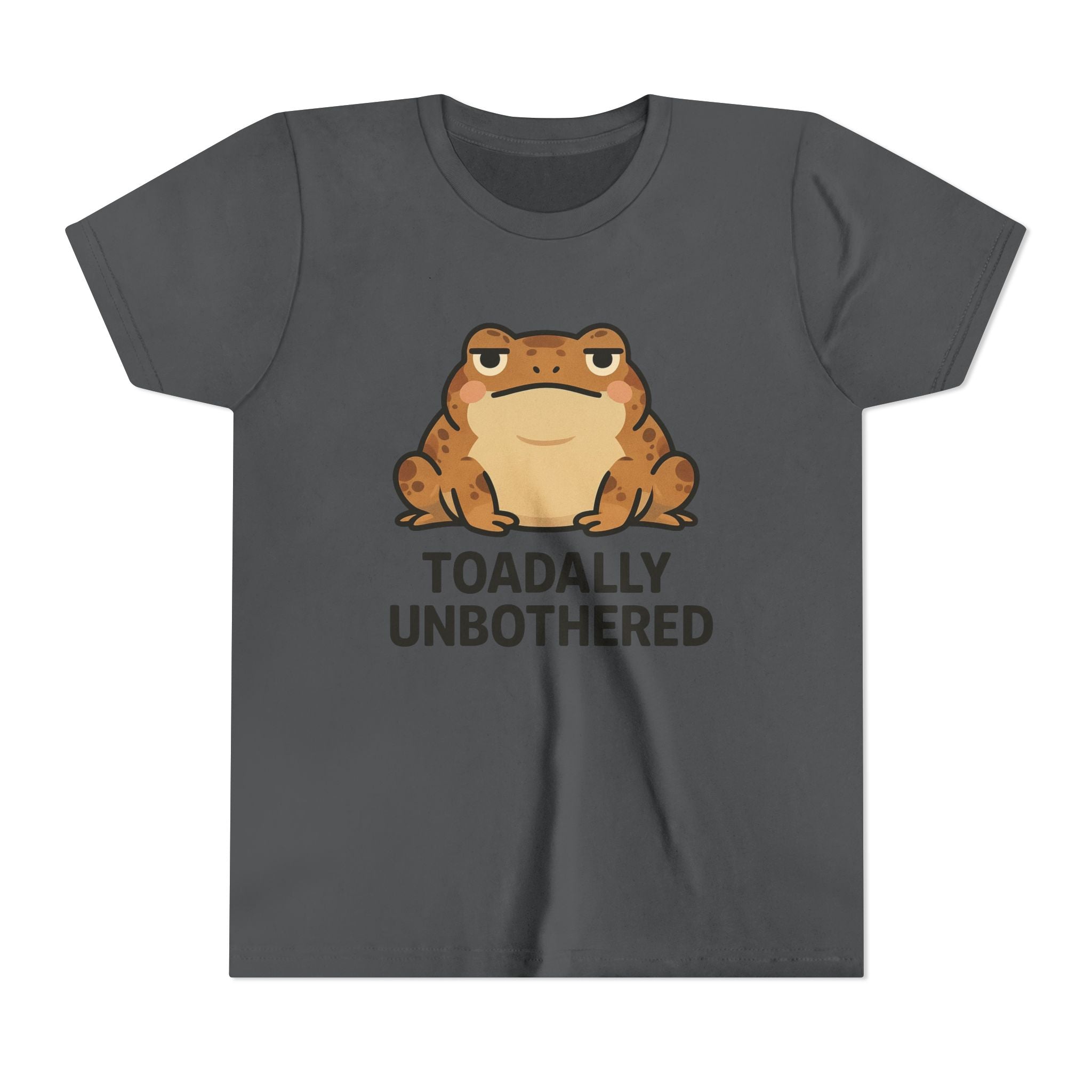 Youth Tee — 'Toadally Unbothered' Cute Frog Graphic Shirt for Kids