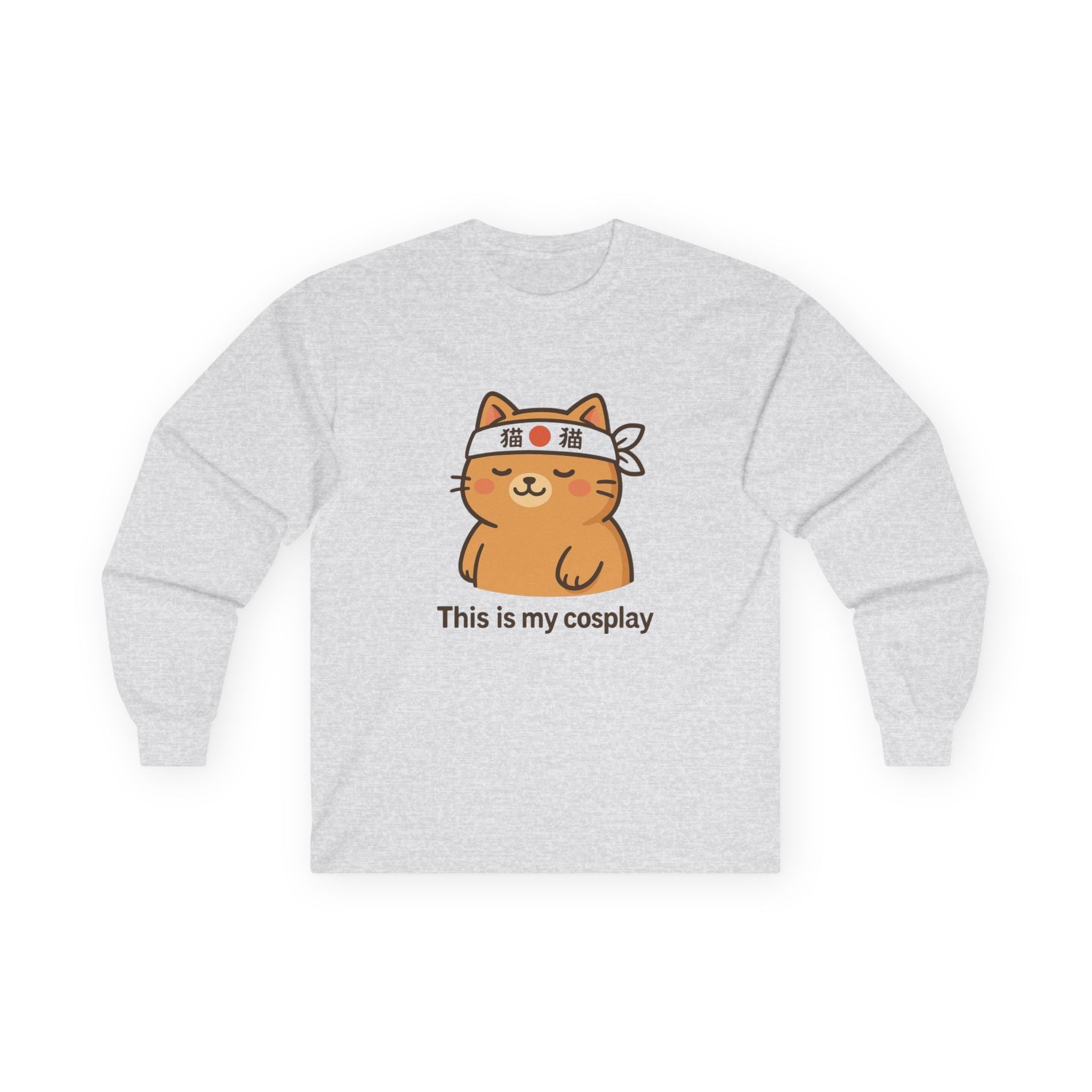 Cute Cat 'This Is My Cosplay' Long Sleeve Tee - Adult