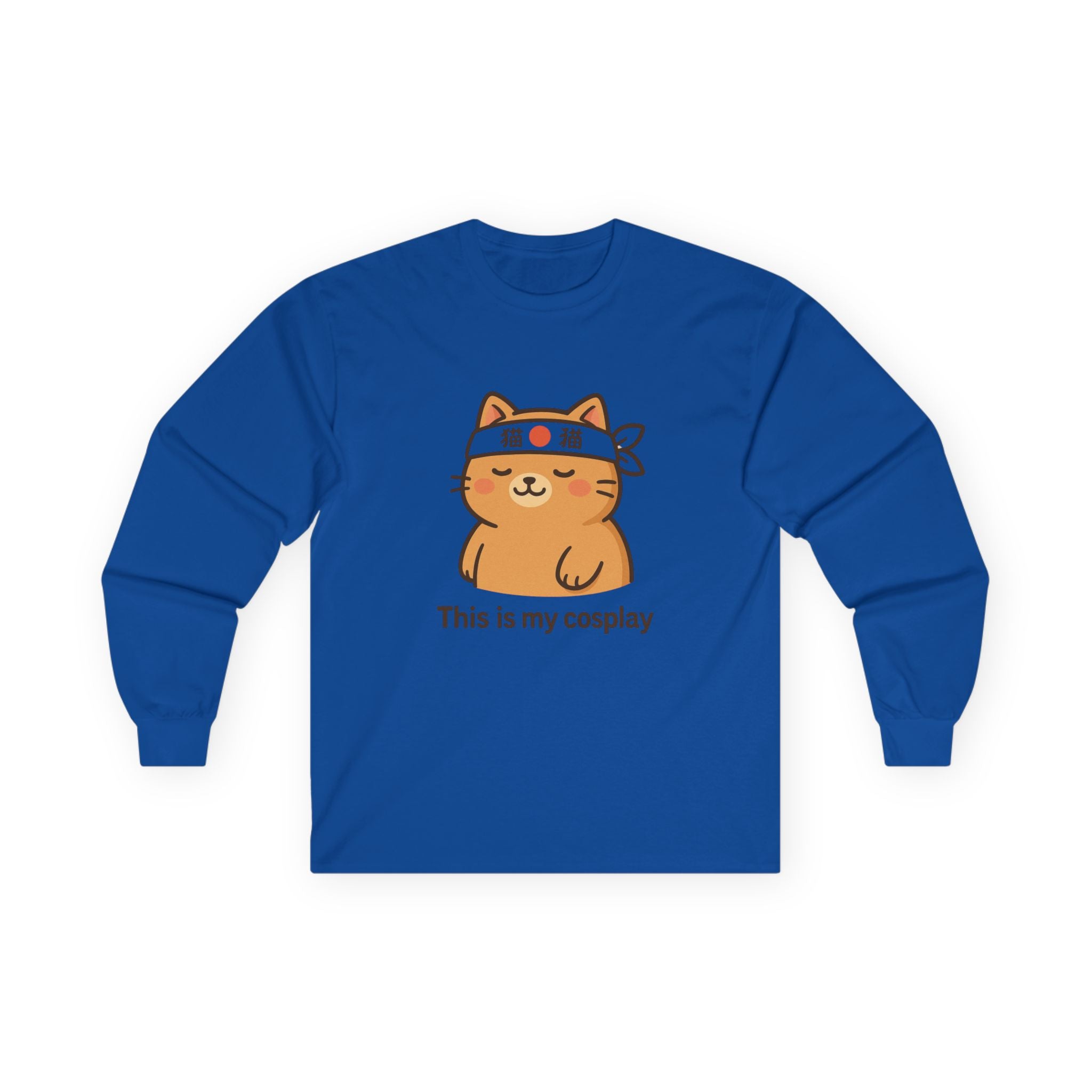 Cute Cat 'This Is My Cosplay' Long Sleeve Tee - Adult