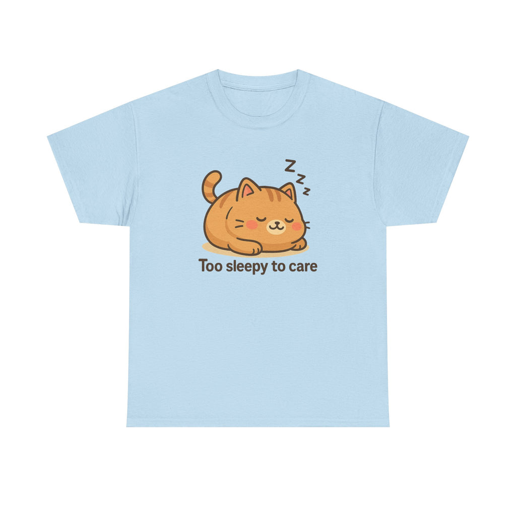 Too Sleepy to Care Cat T-Shirt - Adult
