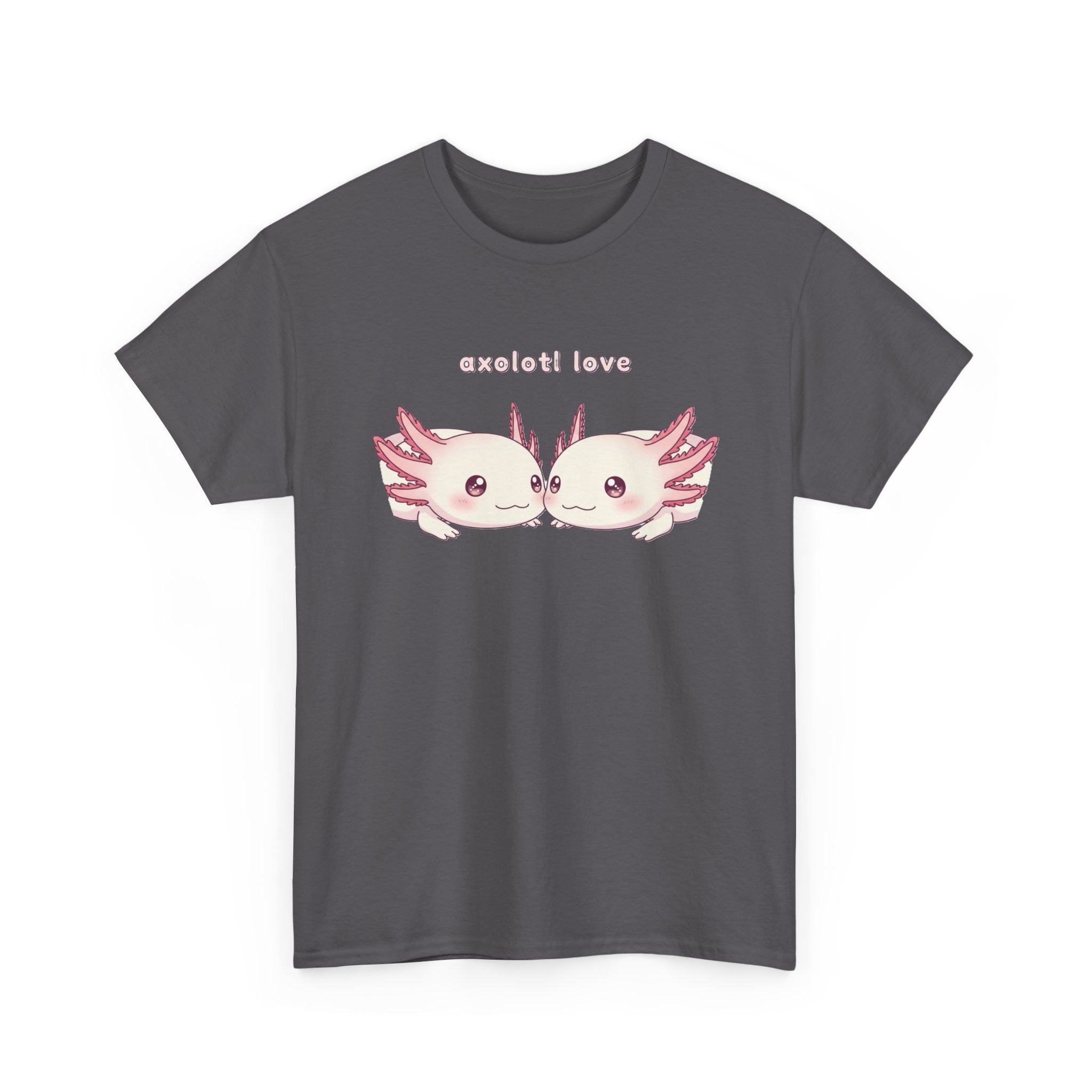 Axolotl Love T-Shirt — Cute Kissing Axolotls Graphic Tee - Adult