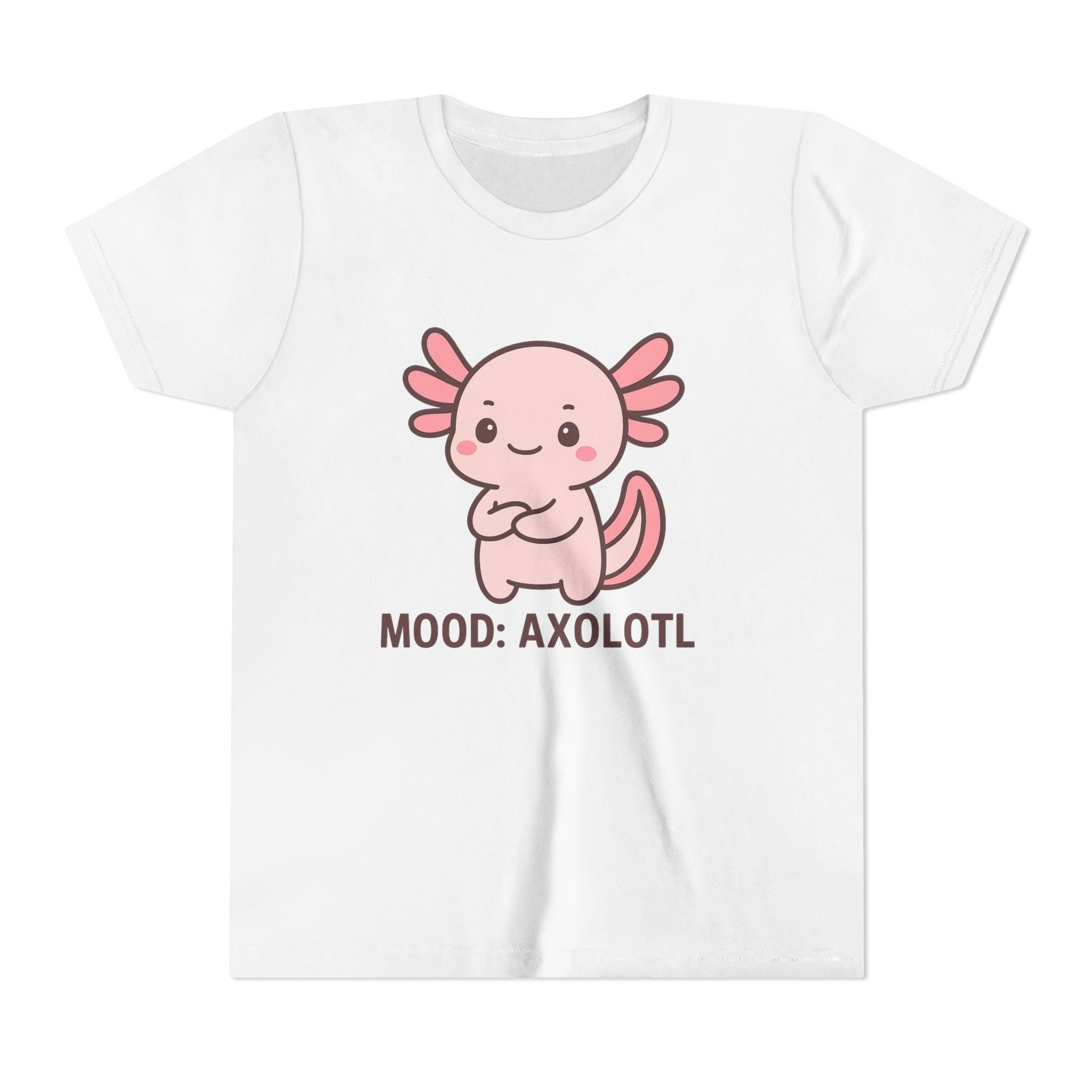 Youth Tee - "Mood: Axolotl" Cute Pink Axolotl Kids T-Shirt