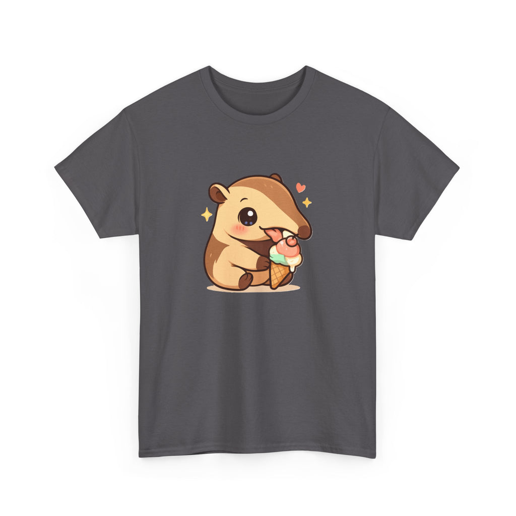 Cute Anteater Eating Ice Cream T-Shirt — Kawaii Animal Tee - Adult