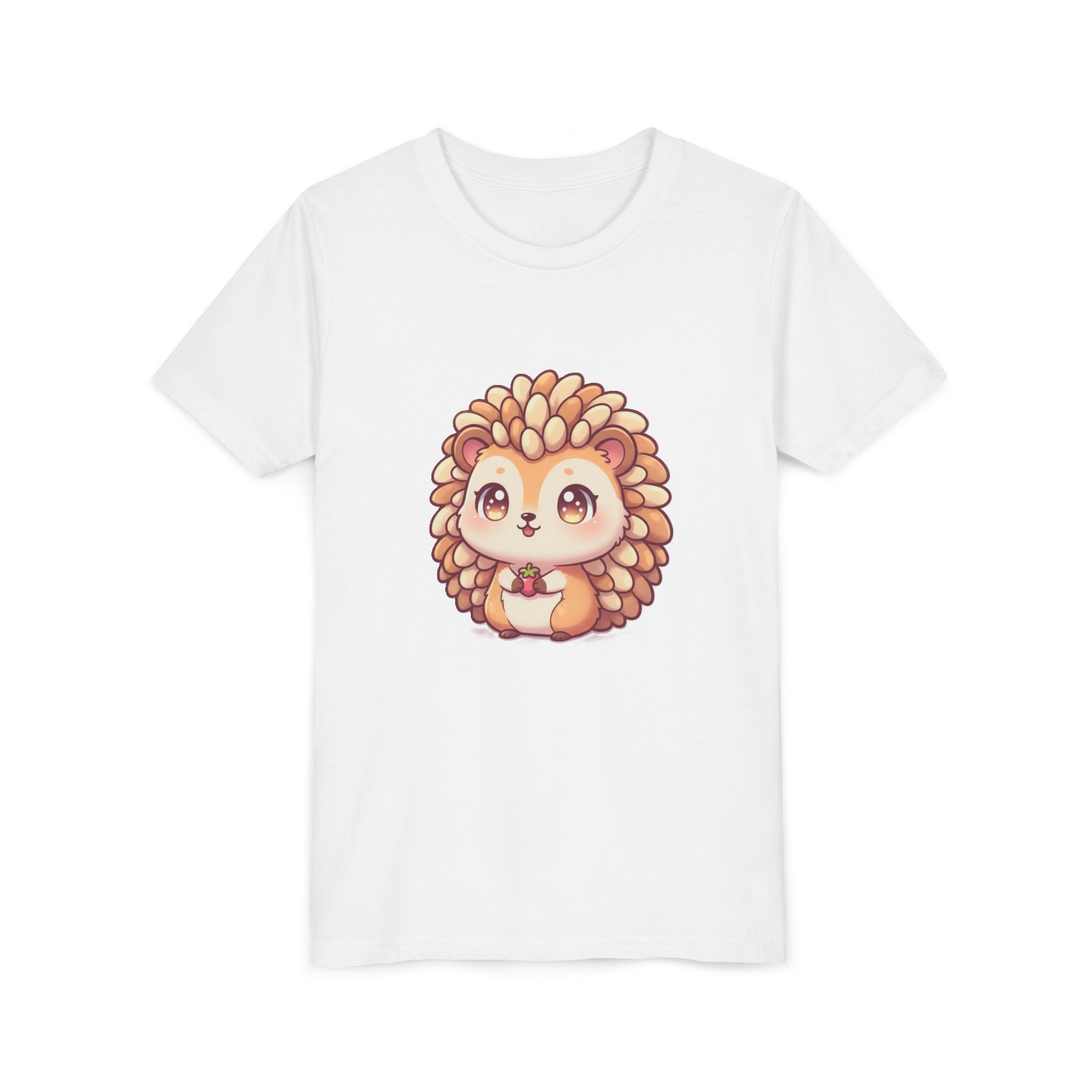 Cute Hedgehog Youth Tee — Adorable Cartoon Woodland Animal Kids Shirt