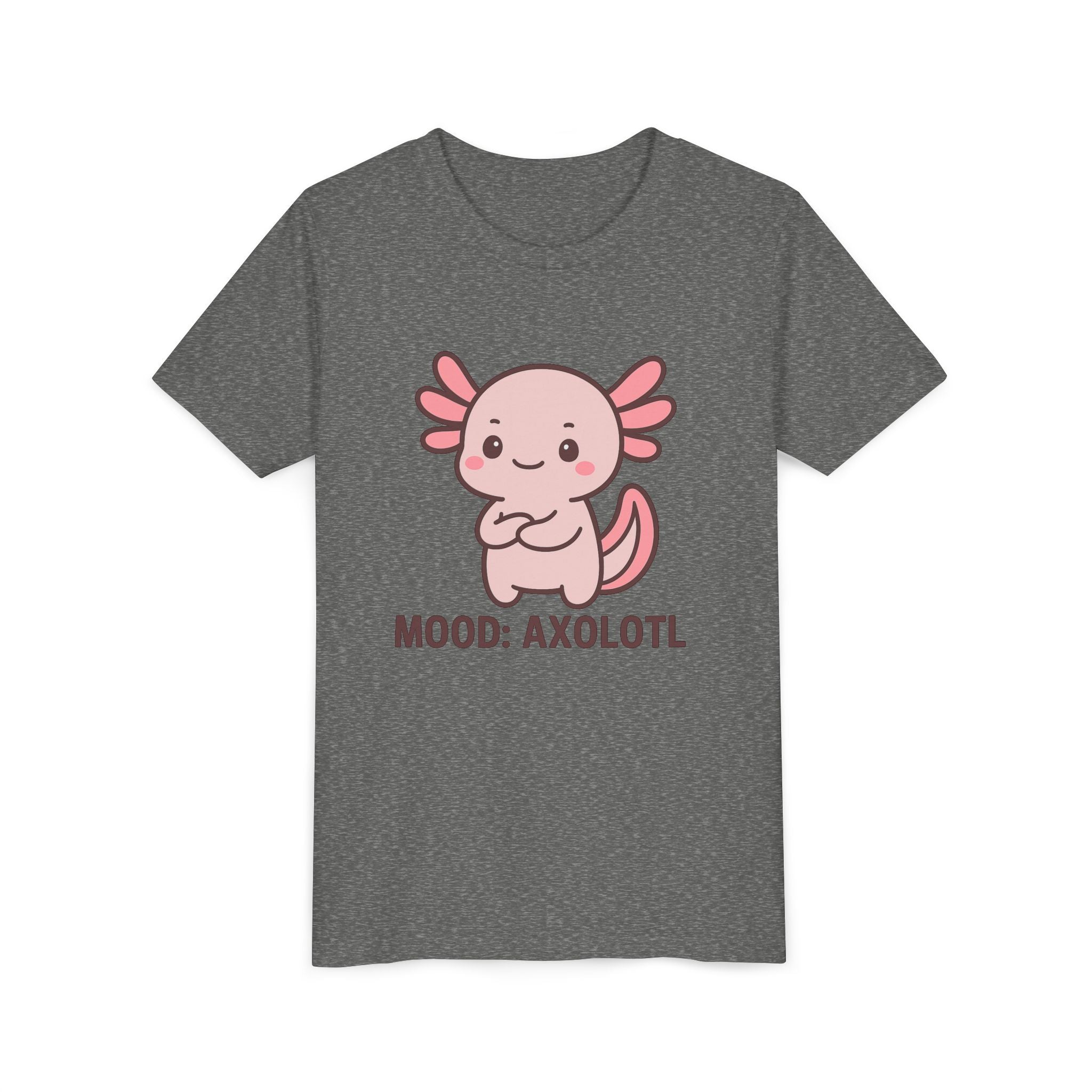 Youth Tee - "Mood: Axolotl" Cute Pink Axolotl Kids T-Shirt