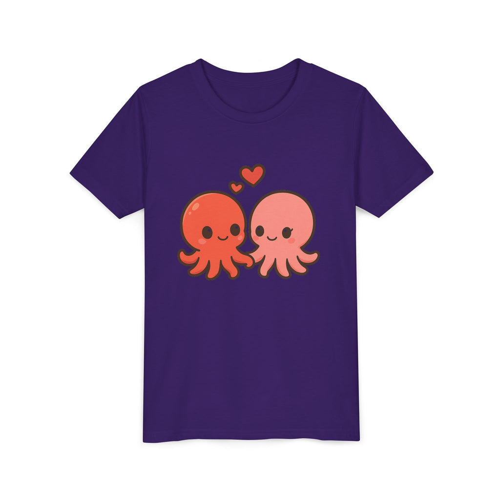 Cute Octopus Kids Tee – Kawaii Loving Octopus Graphic Youth T-Shirt