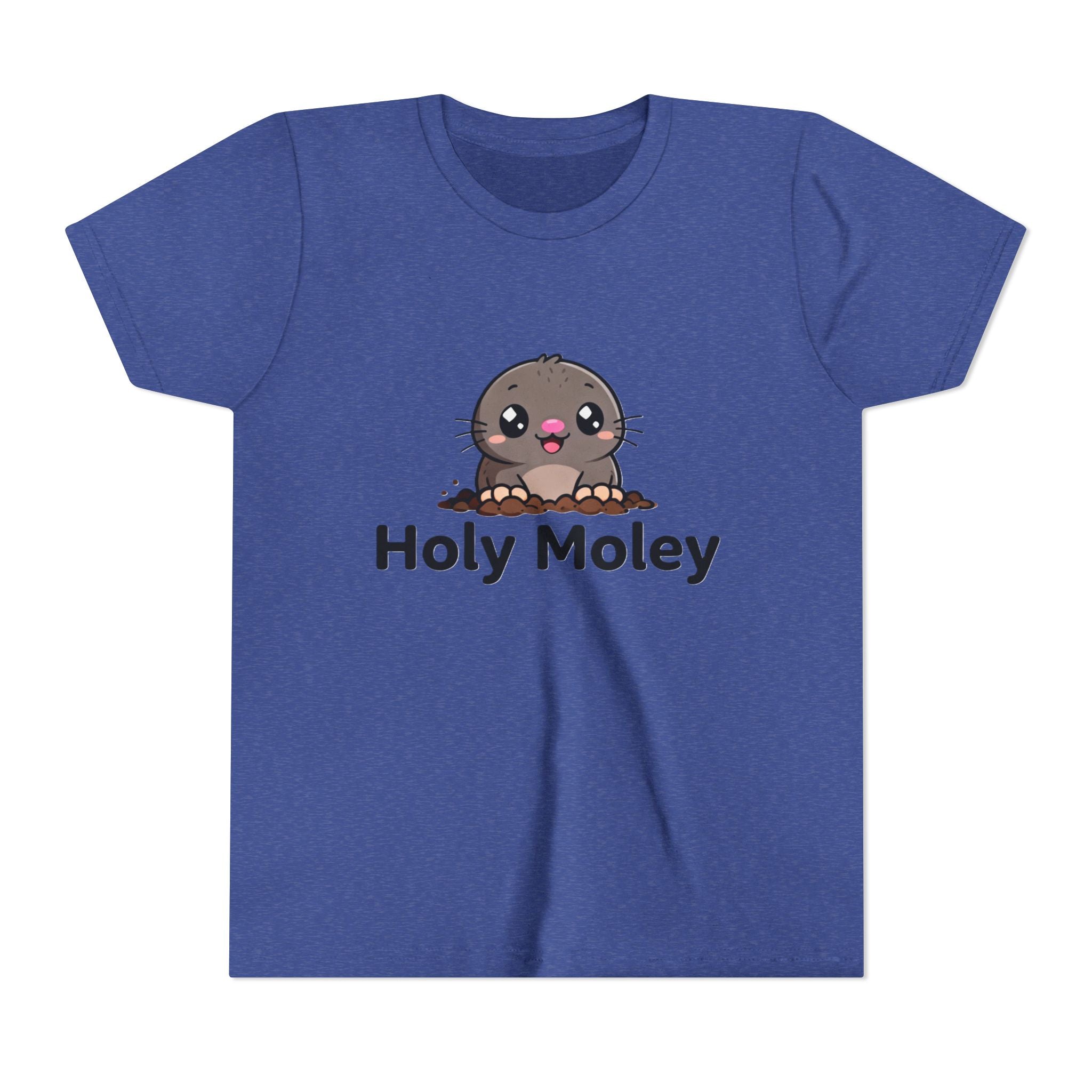 Youth Tee — Cute 'Holy Moley' Mole Kids T‑Shirt (Playful Animal Pun)