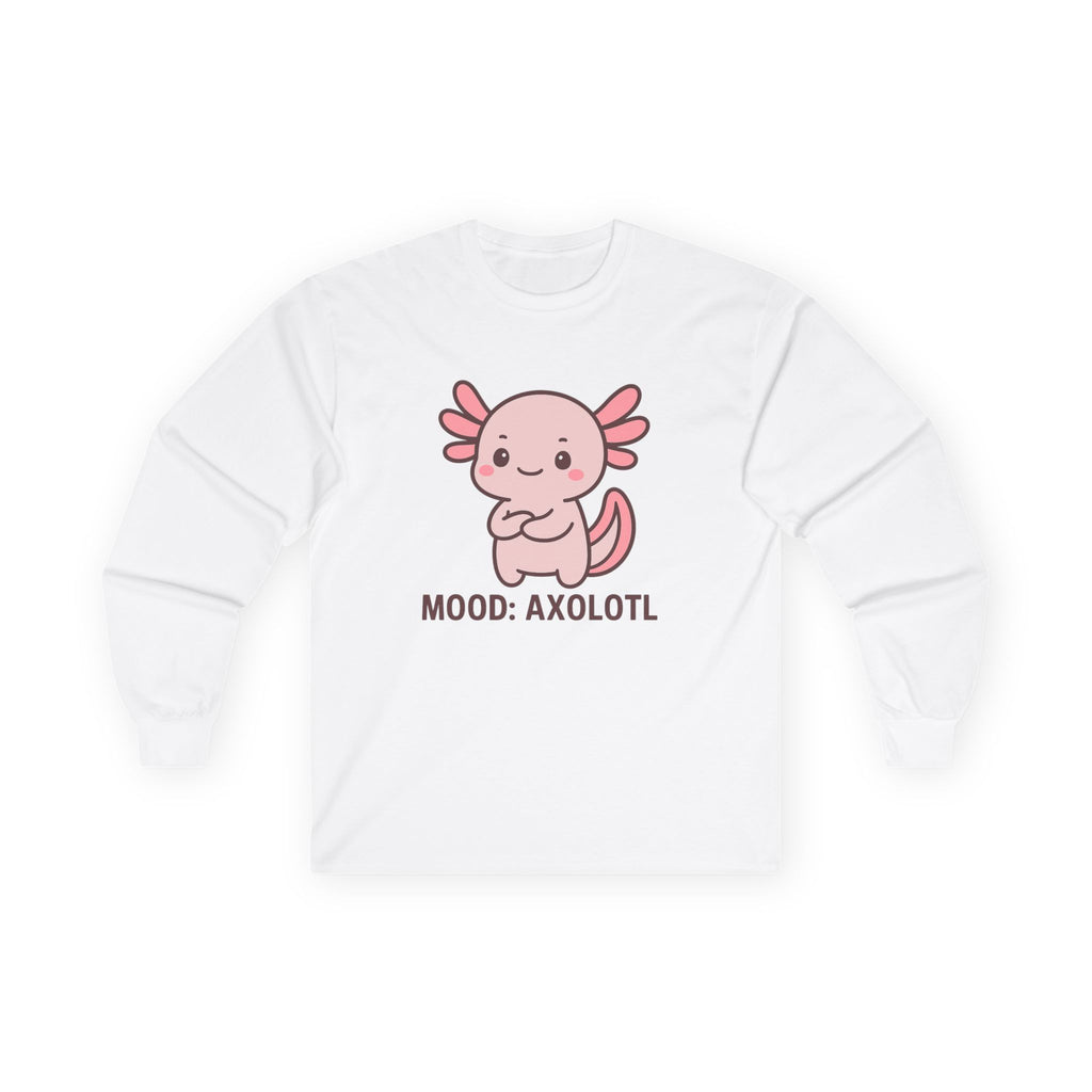 Mood: Axolotl Long Sleeve Tee — Cute Kawaii Axolotl Salamander Shirt - Adult