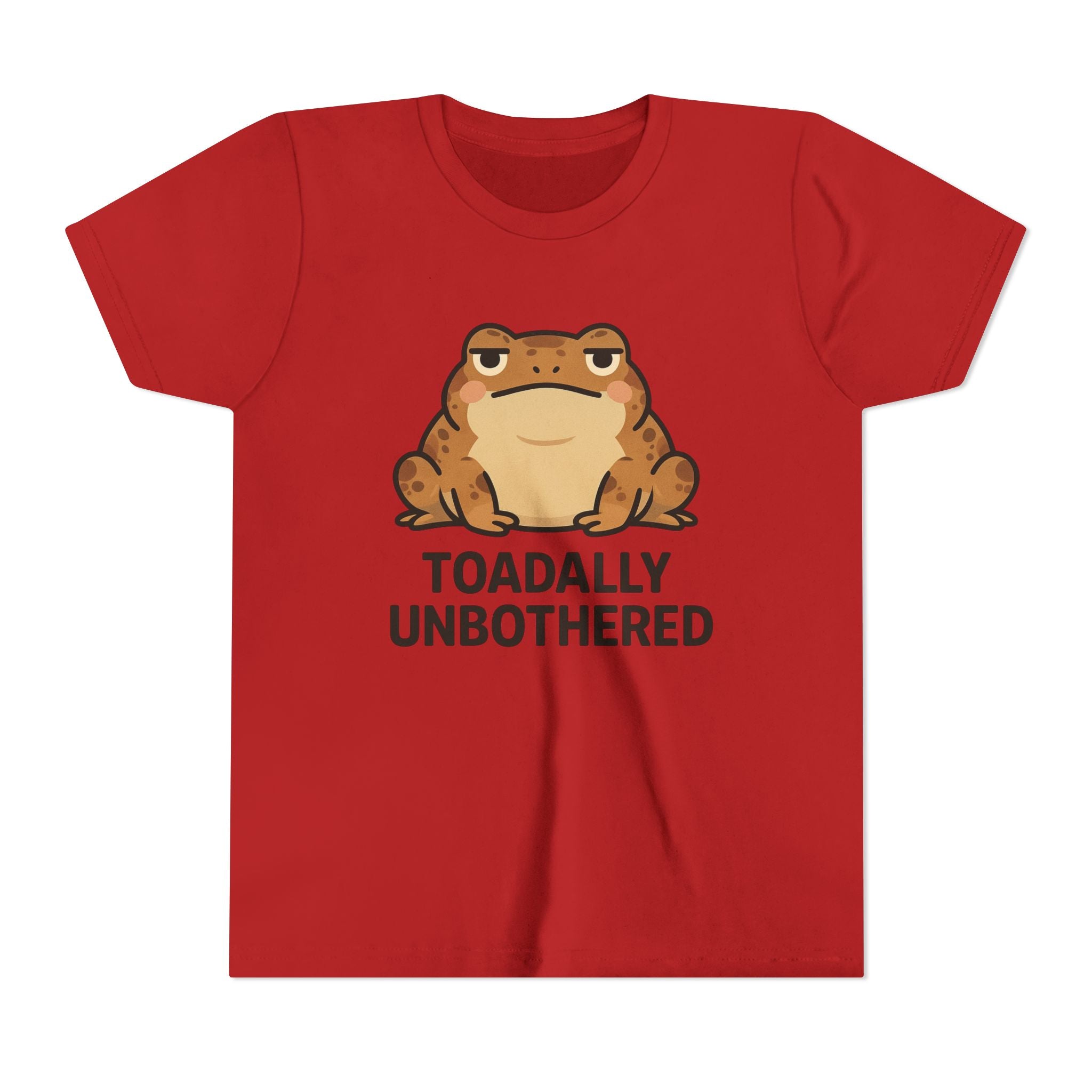 Youth Tee — 'Toadally Unbothered' Cute Frog Graphic Shirt for Kids