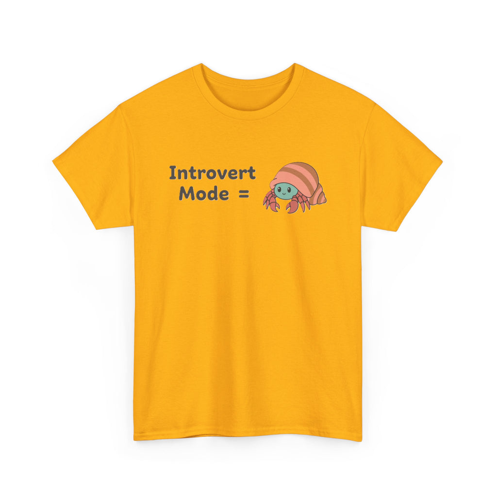 Introvert Mode T-Shirt — Cute Hermit Crab Graphic Tee - Adult