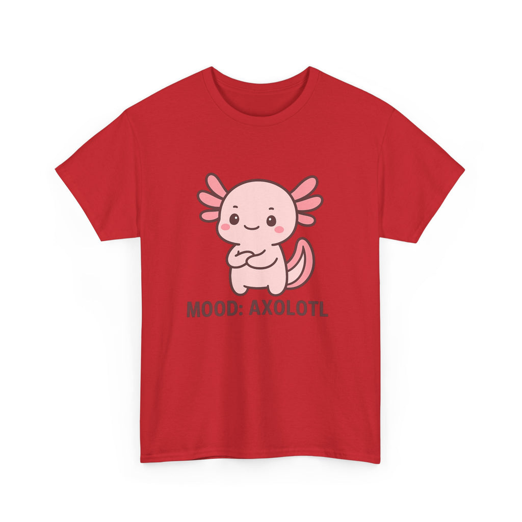 Axolotl Mood Tee — Cute Pink Axolotl Salamander Graphic T-Shirt - Adult