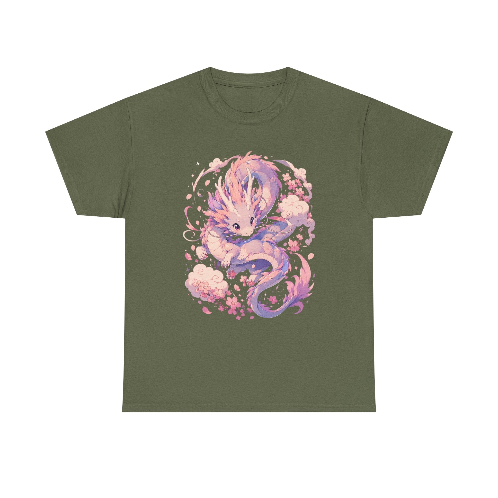 Dragon Fox Tee — Pastel Mythical Creature Graphic Shirt - Adult