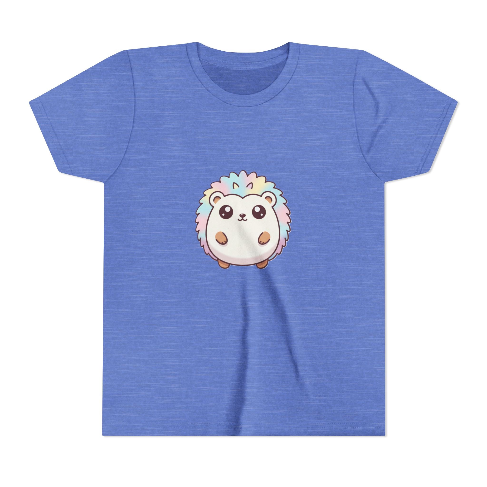 Kids Rainbow Hedgehog T‑Shirt — Cute Pastel Animal Youth Tee