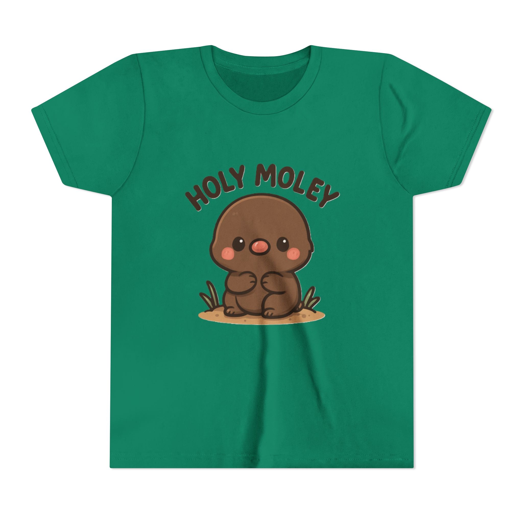 Holy Moley Kids Tee — Cute Cartoon Mole Youth Short Sleeve Shirt
