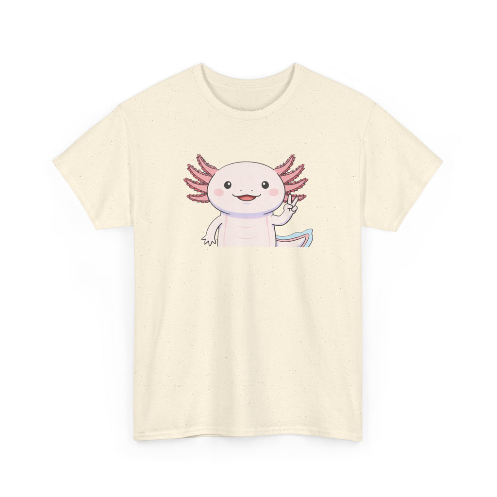 Axolotl Cute Cartoon T‑Shirt — Adorable Pink Axolotl Graphic Tee - Adult