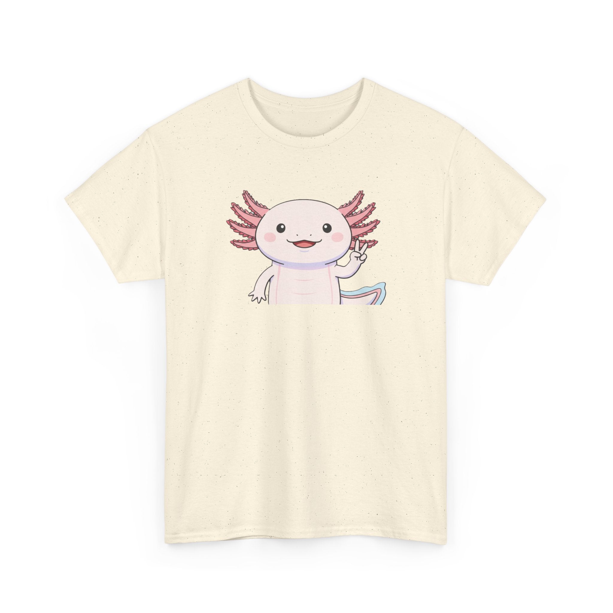 Axolotl Cute Cartoon T‑Shirt — Adorable Pink Axolotl Graphic Tee - Adult