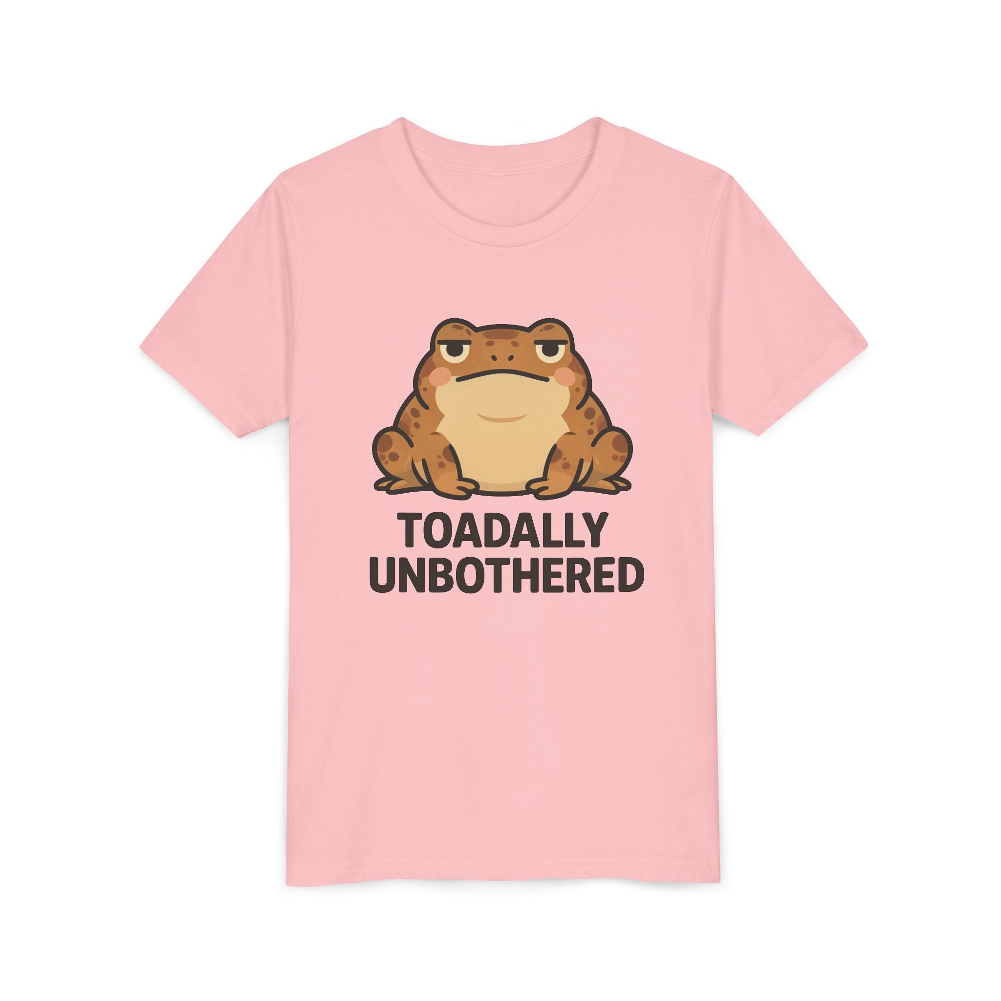 Youth Tee — 'Toadally Unbothered' Cute Frog Graphic Shirt for Kids