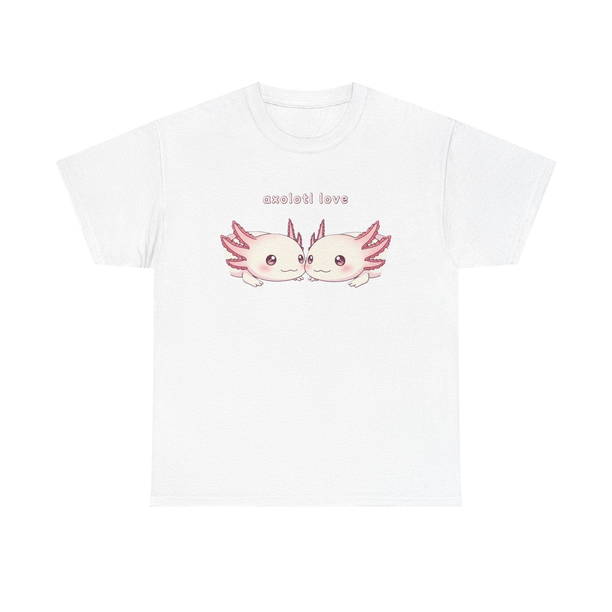 Axolotl Love T-Shirt — Cute Kissing Axolotls Graphic Tee - Adult
