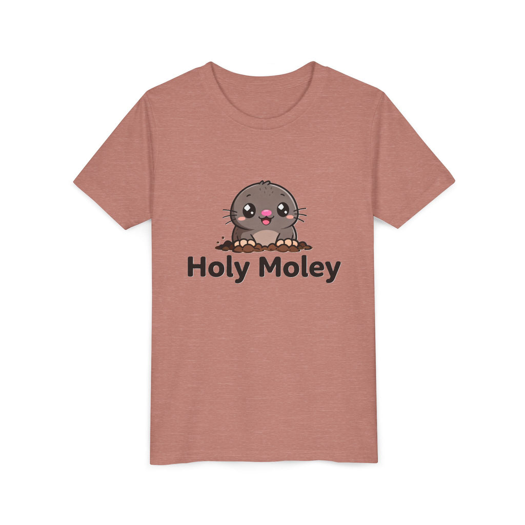 Youth Tee — Cute 'Holy Moley' Mole Kids T‑Shirt (Playful Animal Pun)
