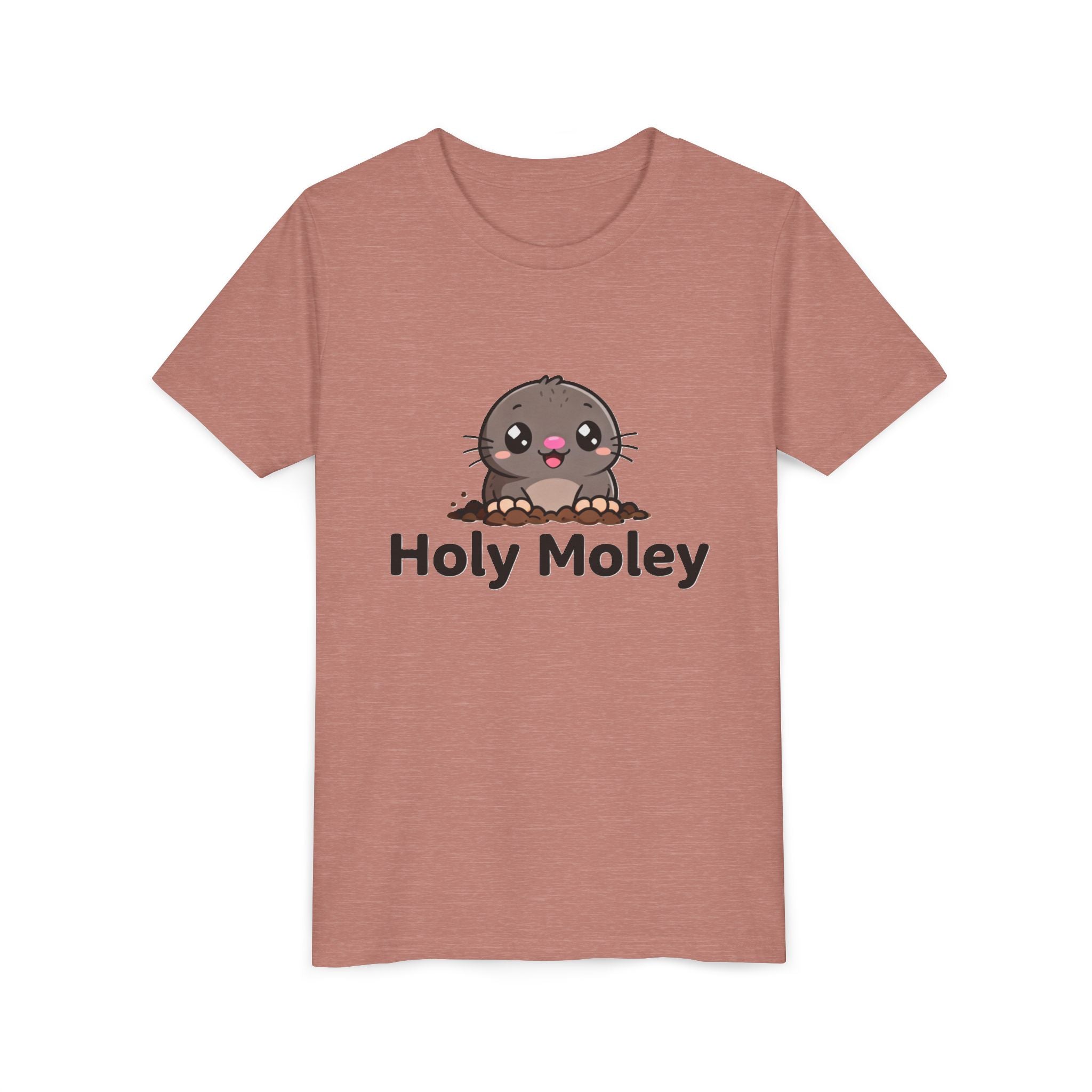 Youth Tee — Cute 'Holy Moley' Mole Kids T‑Shirt (Playful Animal Pun)