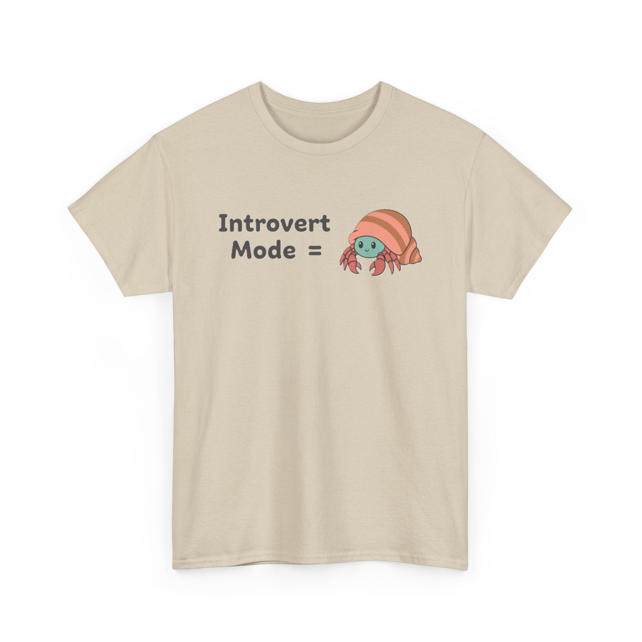 Introvert Mode T-Shirt — Cute Hermit Crab Graphic Tee - Adult