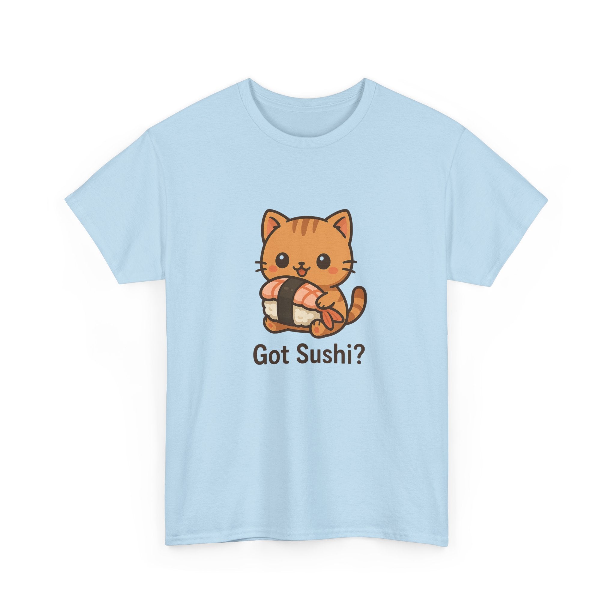 Cat Sushi T-Shirt — Cute "Got Sushi?" Kitty Graphic Tee - Adult