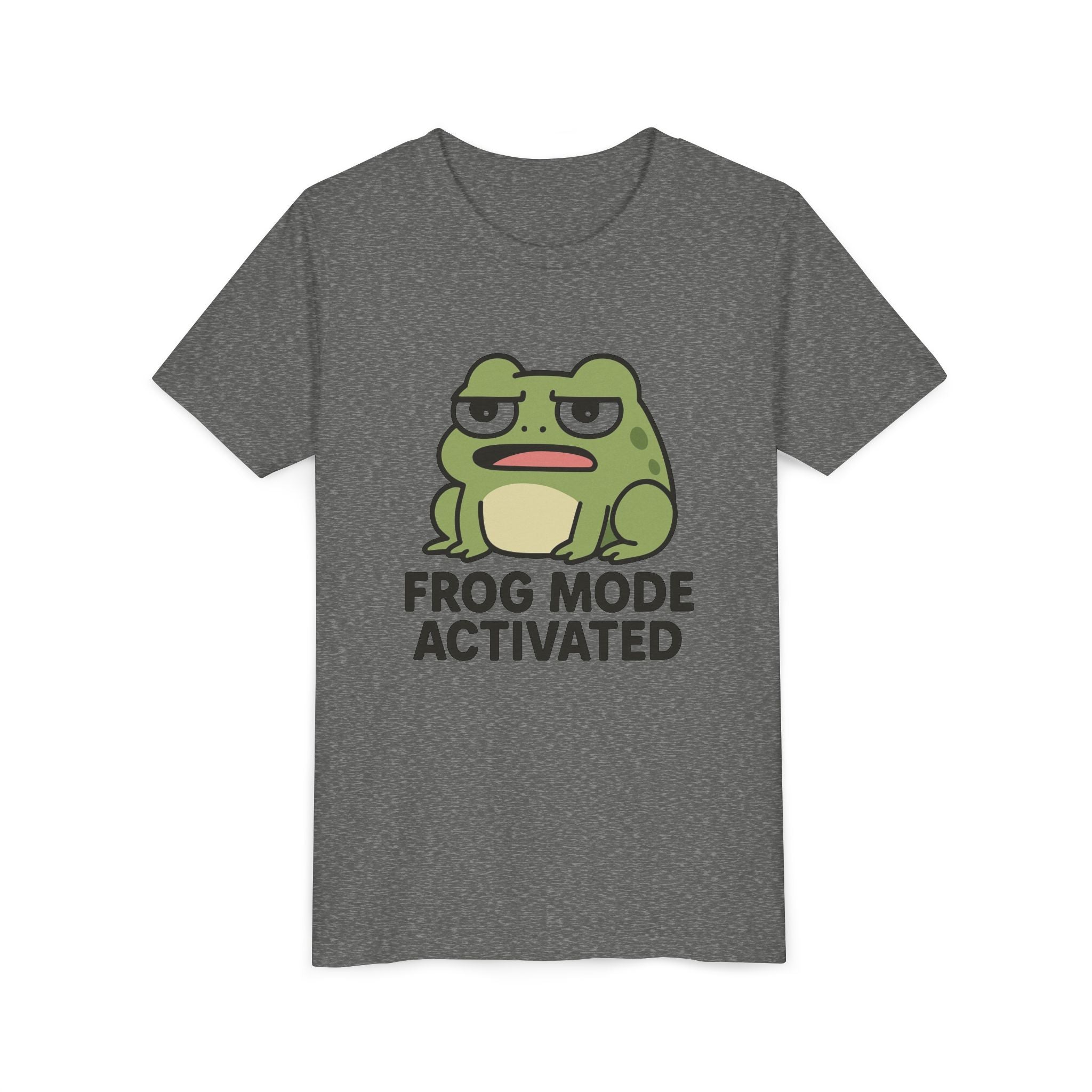 Youth Tee — 'Frog Mode Activated' Cute Frog Graphic Shirt