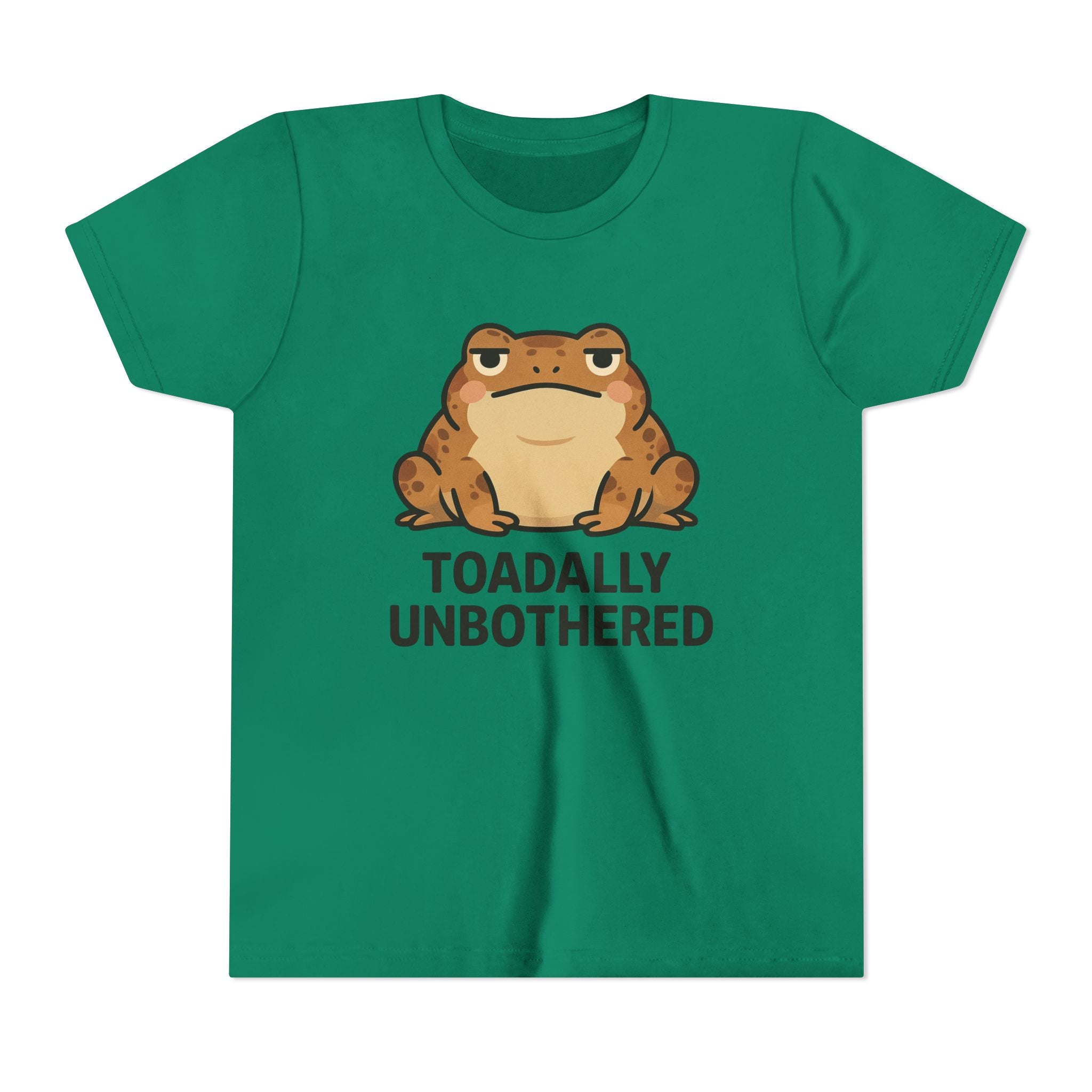 Youth Tee — 'Toadally Unbothered' Cute Frog Graphic Shirt for Kids