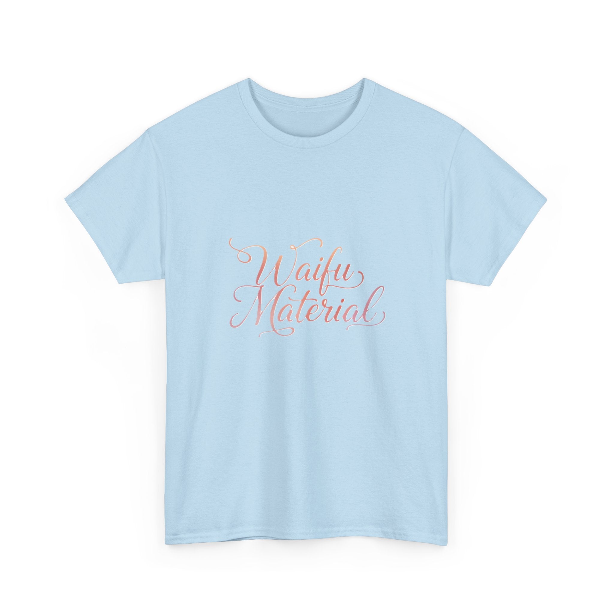 Waifu Material T-Shirt — Cute Pastel Script Anime Fan Tee - Adult