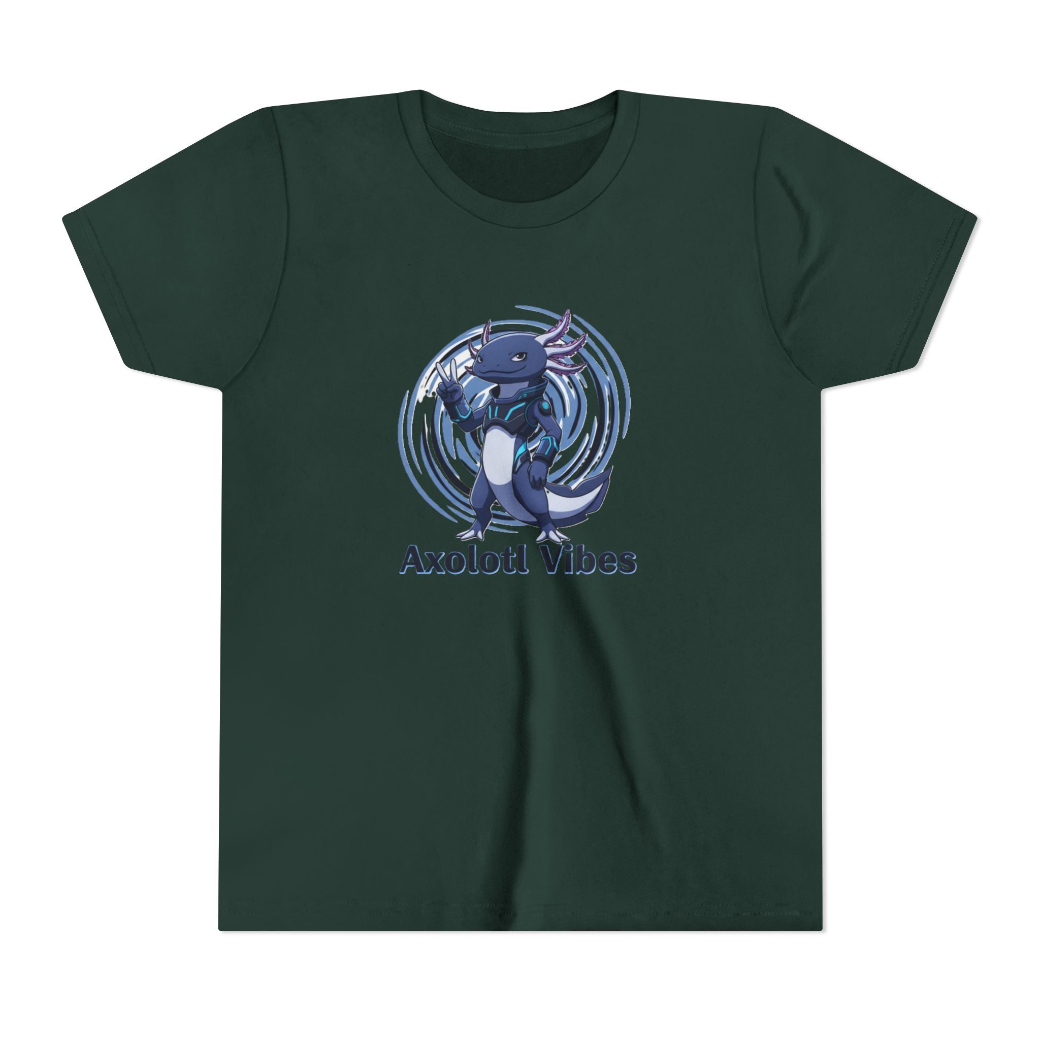 Youth Tee - 'Axolotl Vibes' Cute Axolotl Salamander Graphic Shirt - Kids