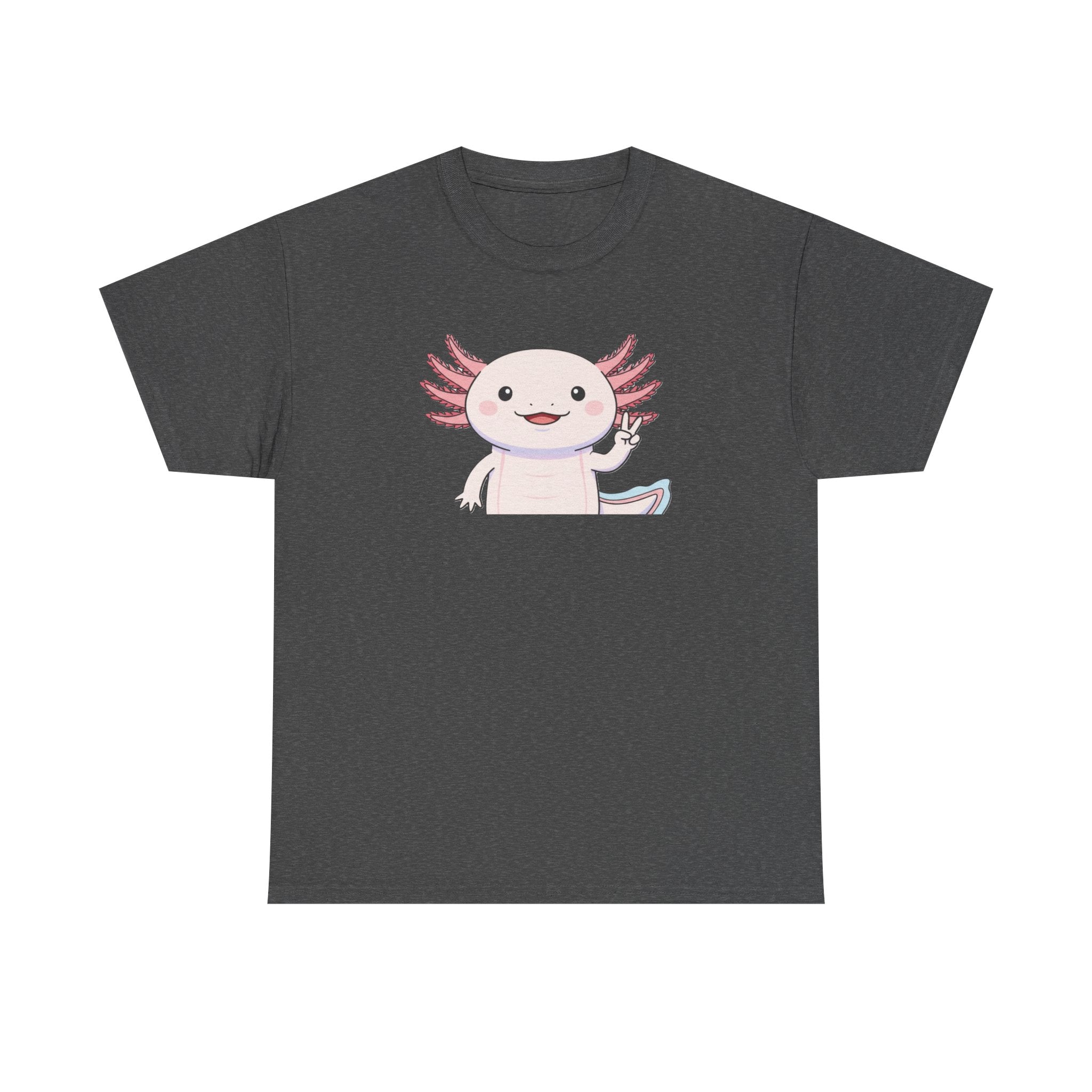 Axolotl Cute Cartoon T‑Shirt — Adorable Pink Axolotl Graphic Tee - Adult