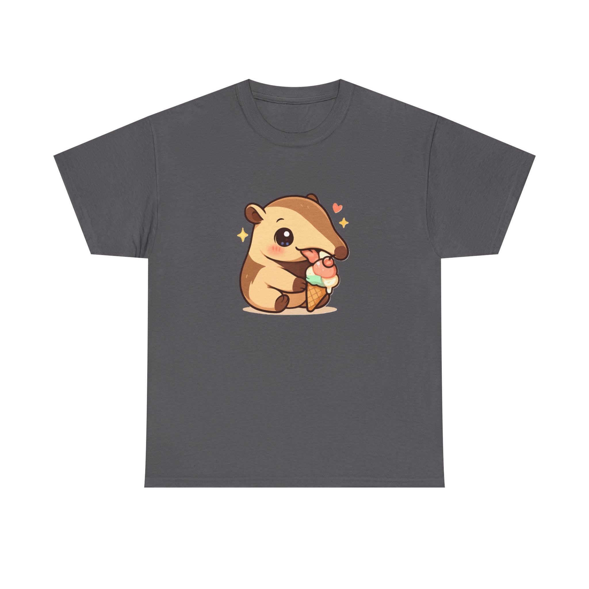 Cute Anteater Eating Ice Cream T-Shirt — Kawaii Animal Tee - Adult