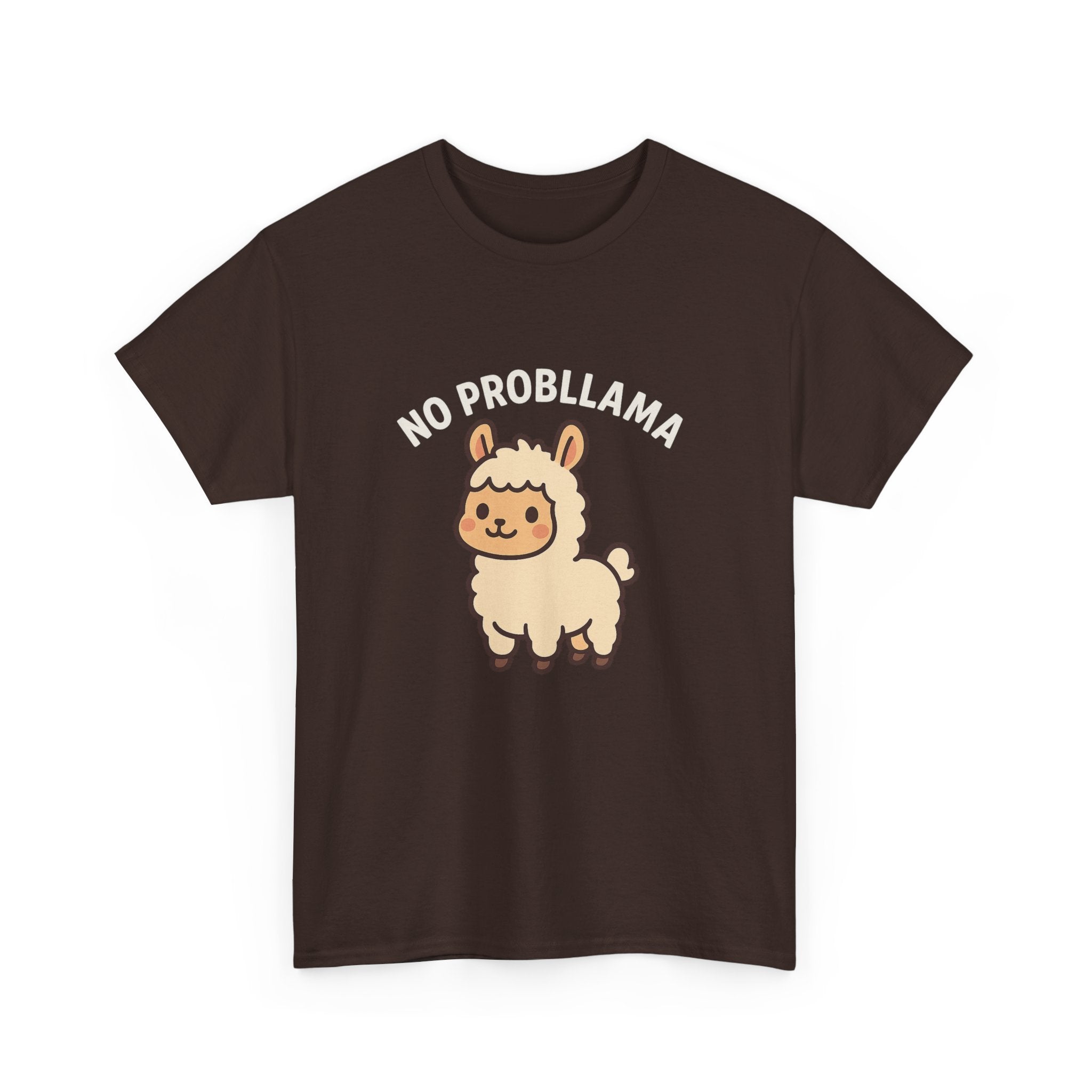 T‑Shirt — Cute “No Probllama” Llama Graphic Tee - Adult