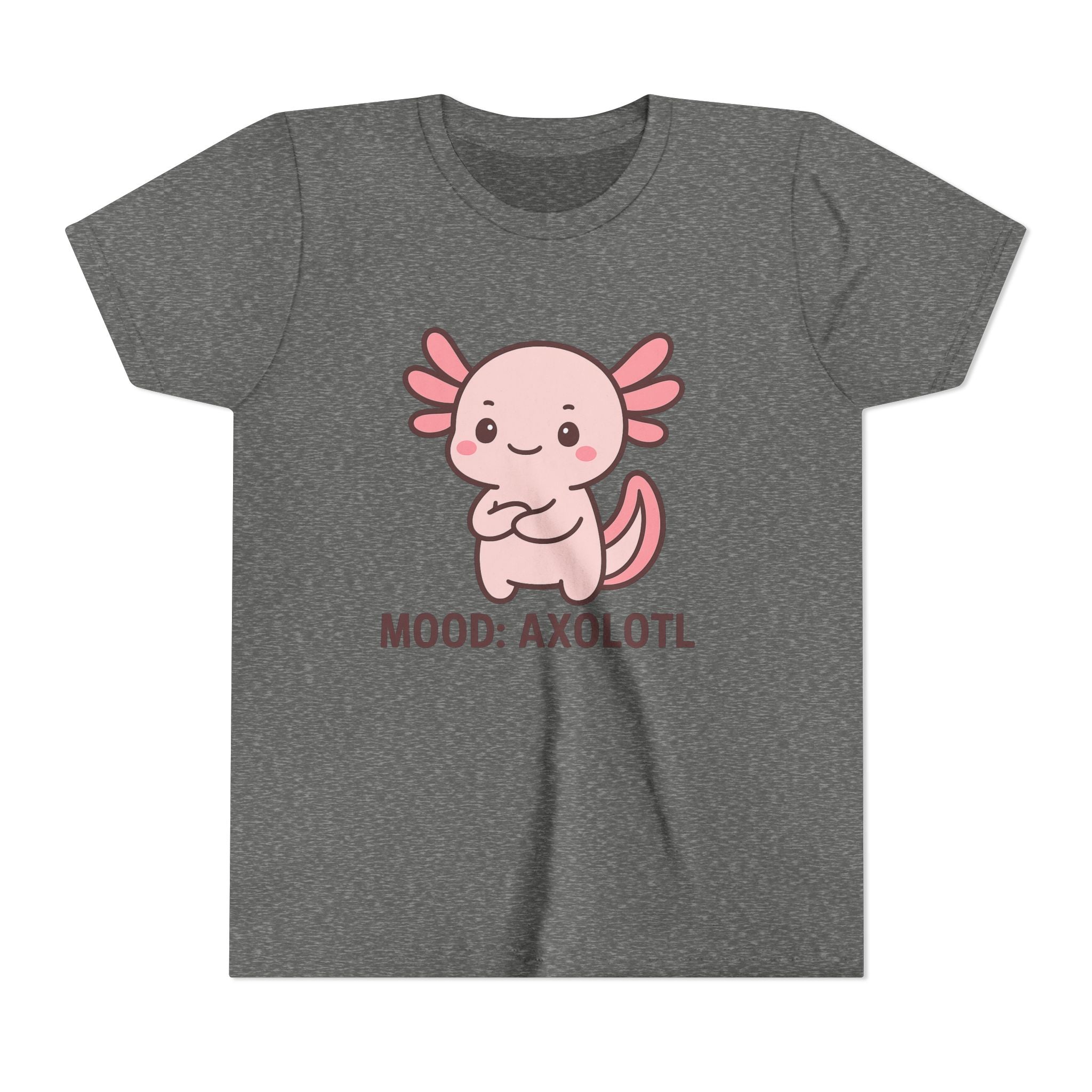 Youth Tee - "Mood: Axolotl" Cute Pink Axolotl Kids T-Shirt