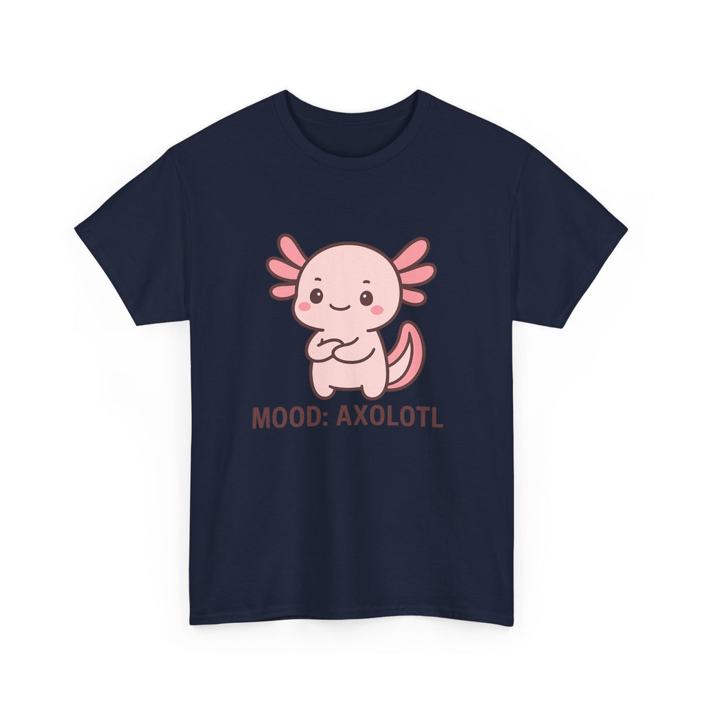 Axolotl Mood Tee — Cute Pink Axolotl Salamander Graphic T-Shirt - Adult