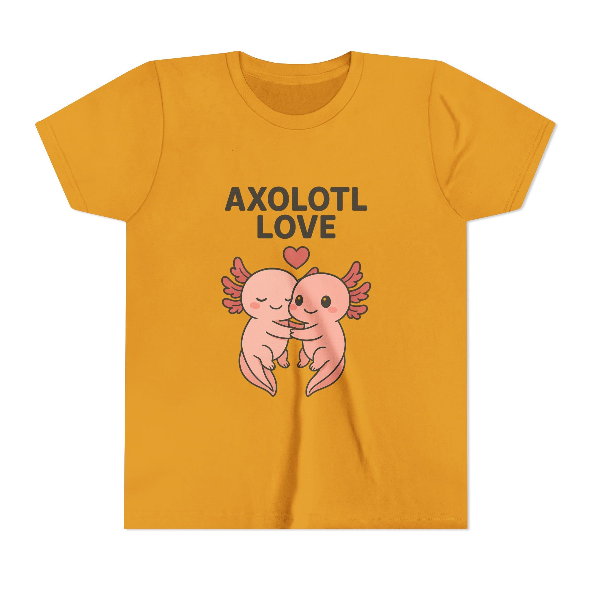 Axolotl Love Youth Tee – Cute Hugging Axolotl Salamander Kids Shirt - Kids