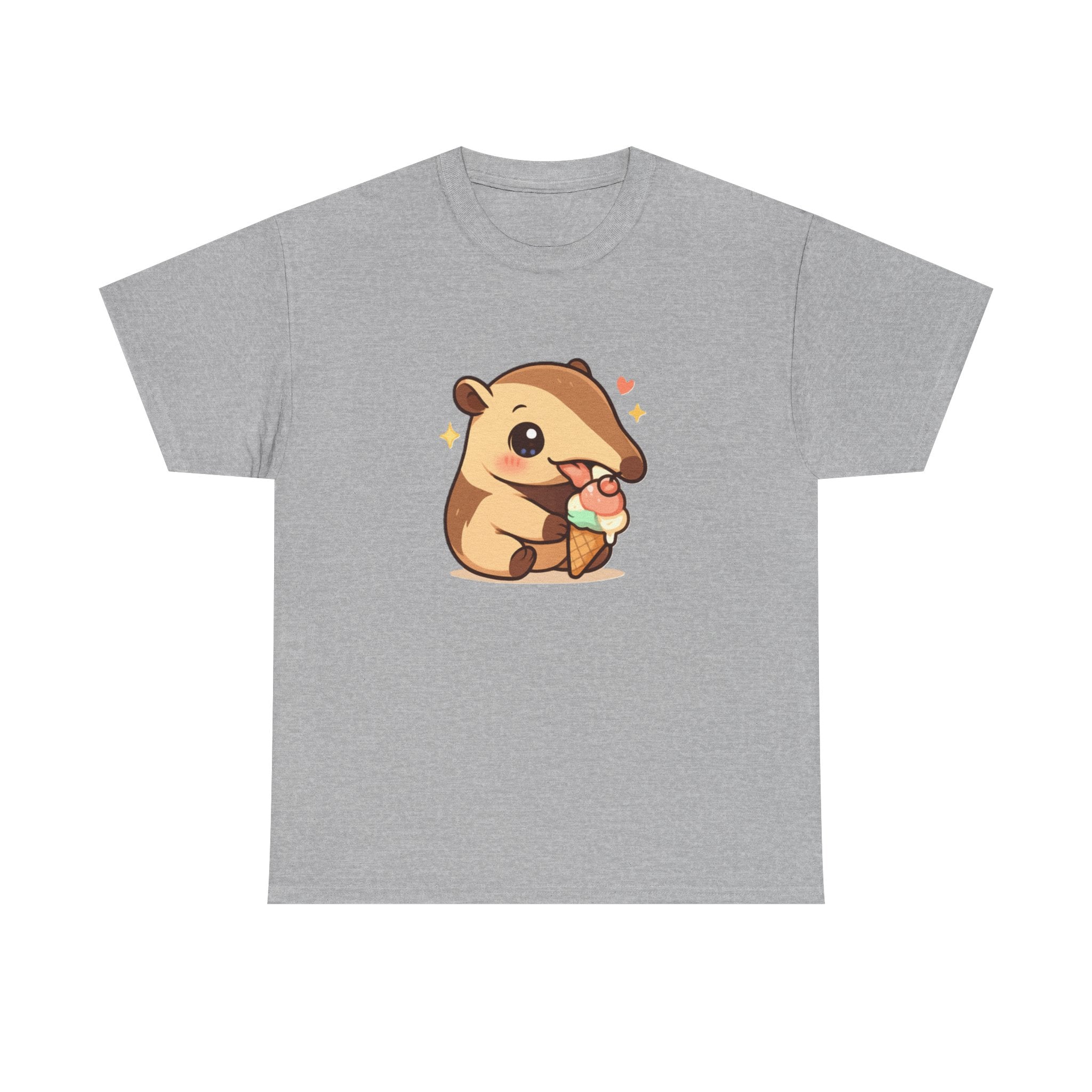 Cute Anteater Eating Ice Cream T-Shirt — Kawaii Animal Tee - Adult