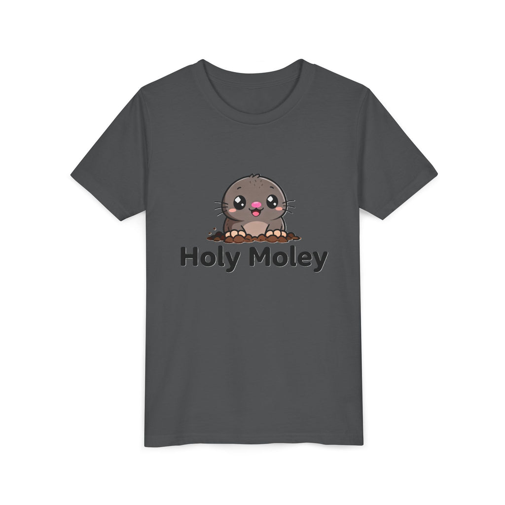 Youth Tee — Cute 'Holy Moley' Mole Kids T‑Shirt (Playful Animal Pun)