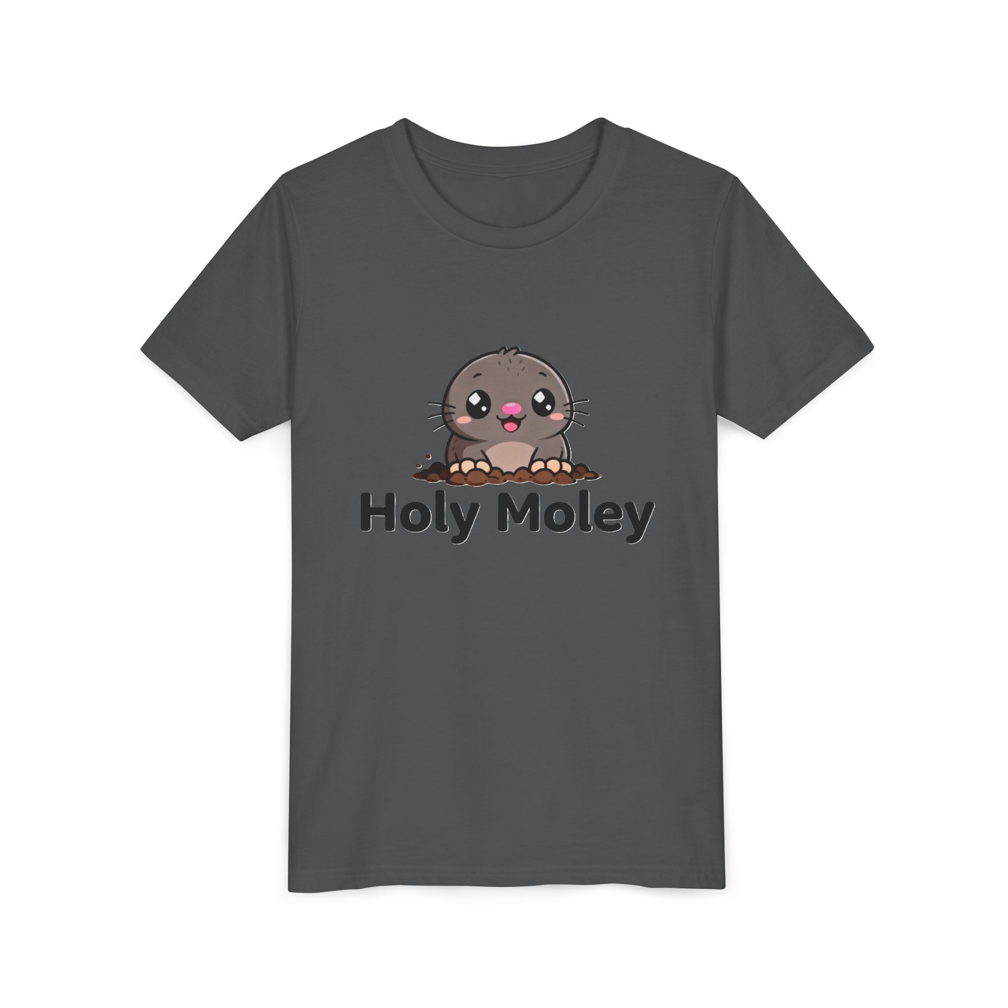 Youth Tee — Cute 'Holy Moley' Mole Kids T‑Shirt (Playful Animal Pun)