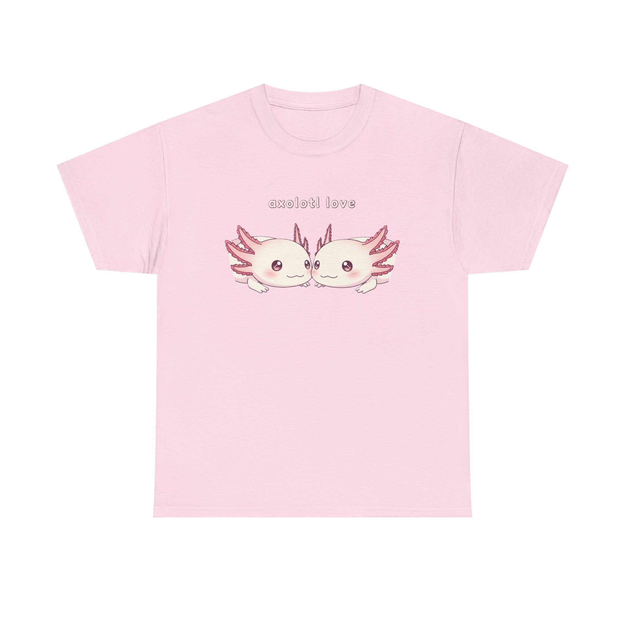 Axolotl Love T-Shirt — Cute Kissing Axolotls Graphic Tee - Adult