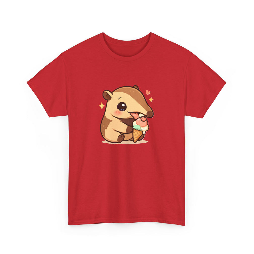 Cute Anteater Eating Ice Cream T-Shirt — Kawaii Animal Tee - Adult