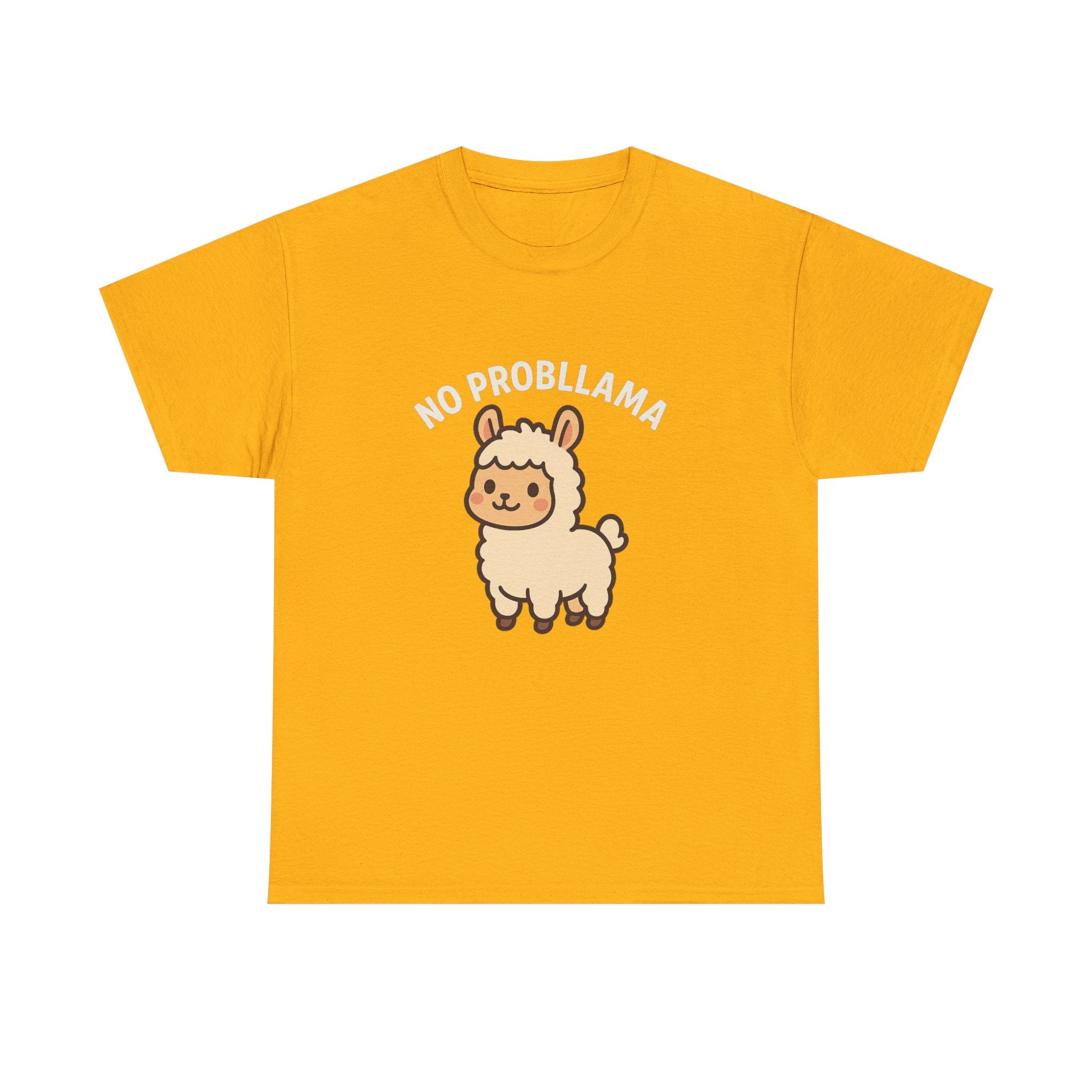 T‑Shirt — Cute “No Probllama” Llama Graphic Tee - Adult