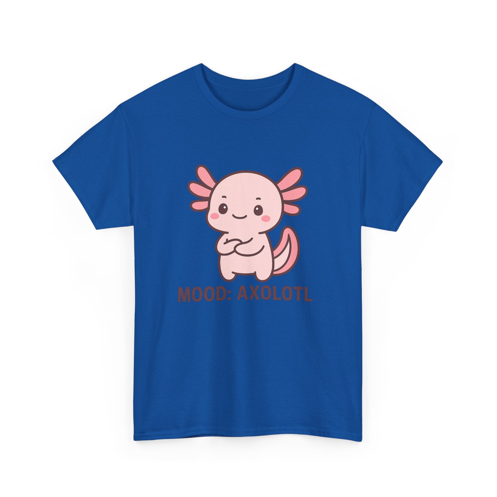 Axolotl Mood Tee — Cute Pink Axolotl Salamander Graphic T-Shirt - Adult