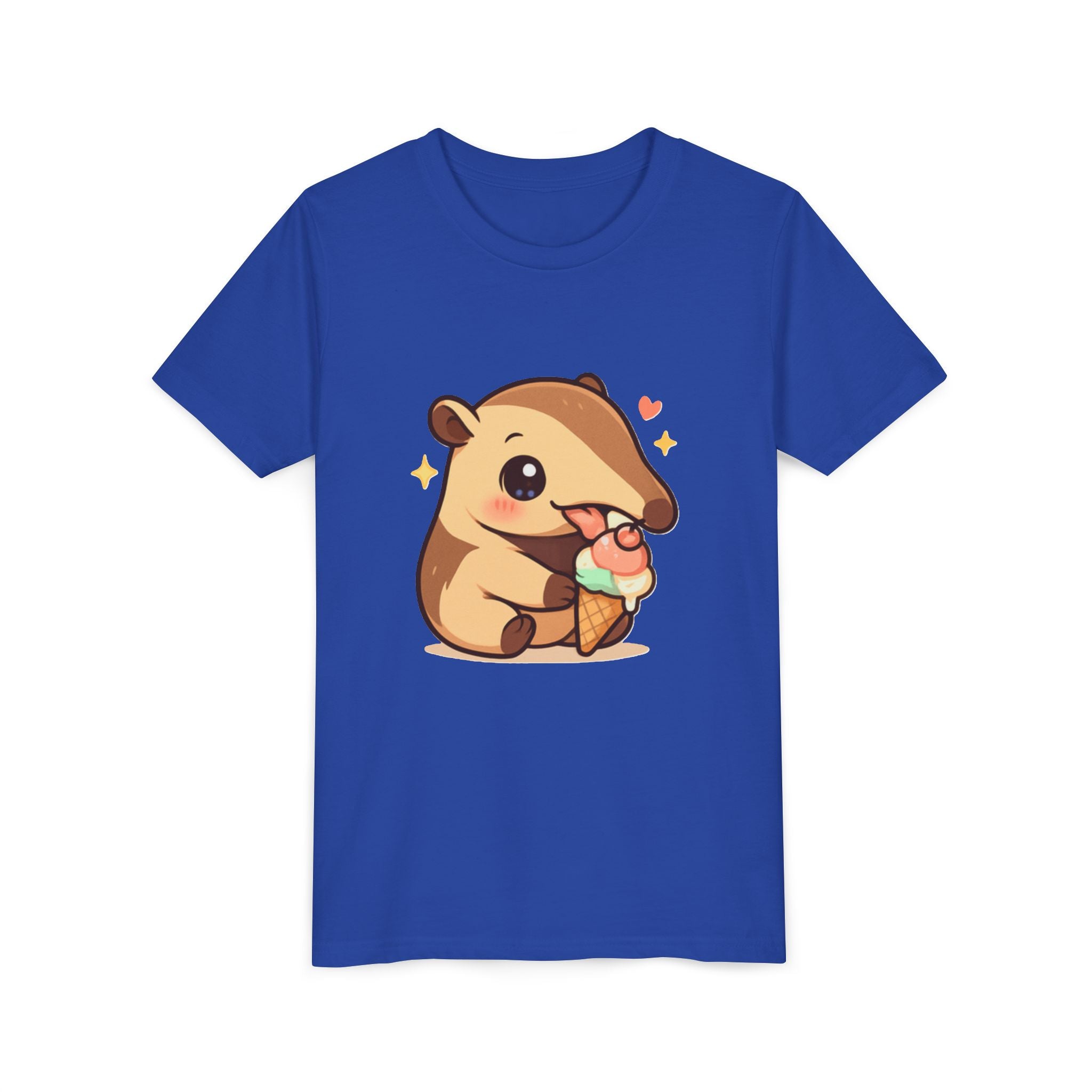 Cute Anteater Kids Tee – Kawaii Anteater Eating Ice Cream T-Shirt for Toddlers & Children