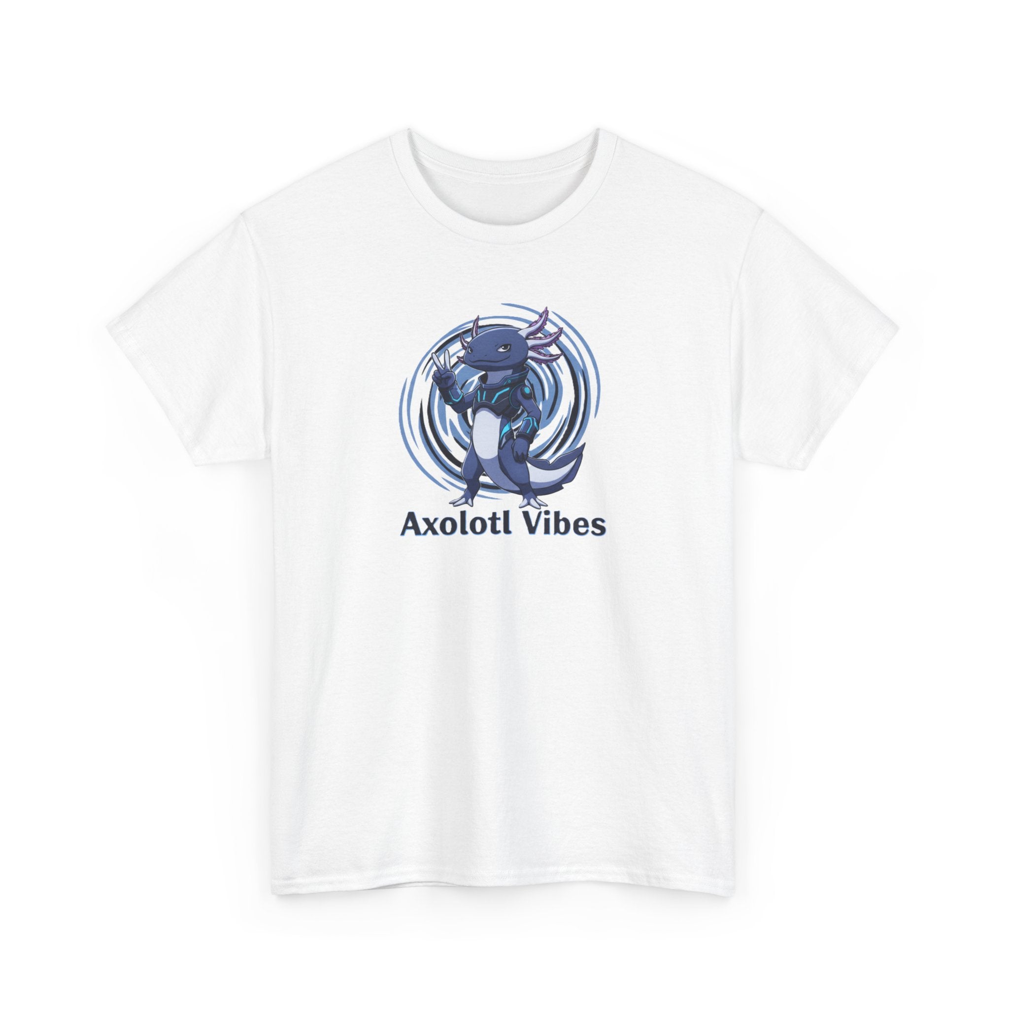 Axolotl Vibes T-Shirt — Cool Blue Axolotl Graphic Tee - Adult