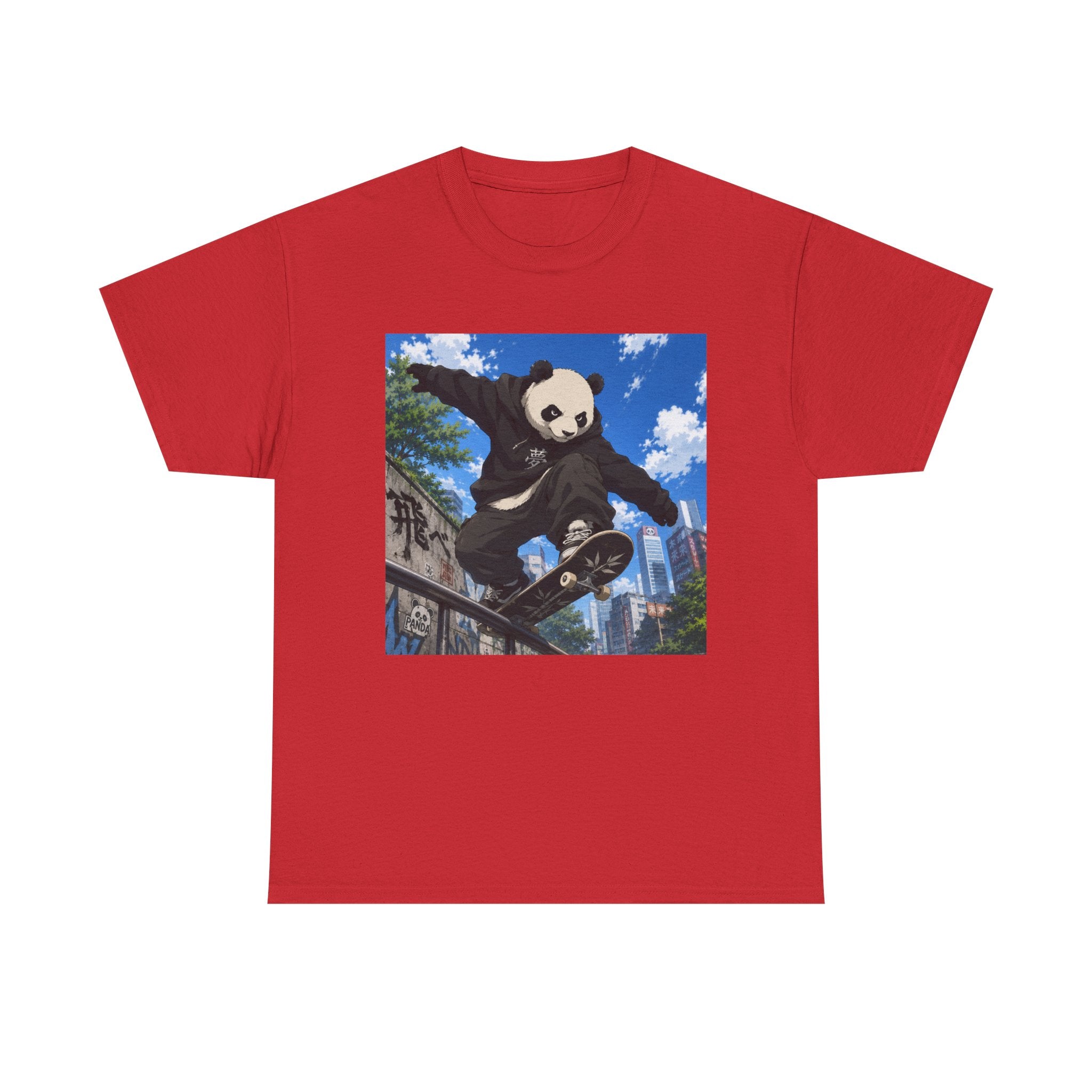 Panda Skateboarder T-Shirt — Urban Skate Panda Graphic Tee - Adult