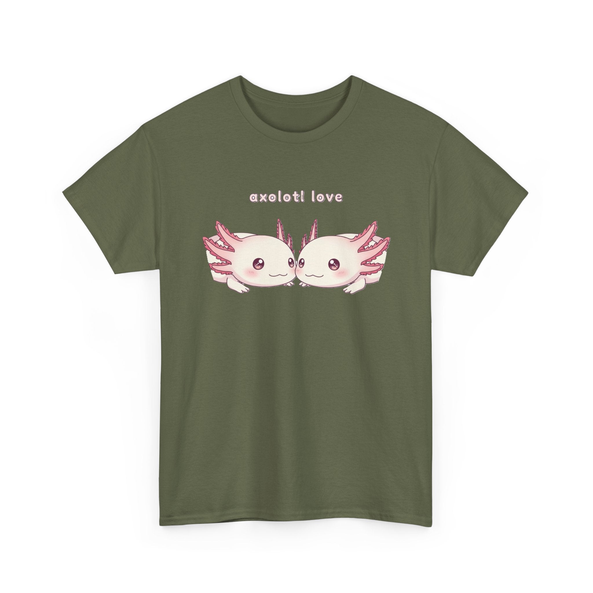 Axolotl Love T-Shirt — Cute Kissing Axolotls Graphic Tee - Adult