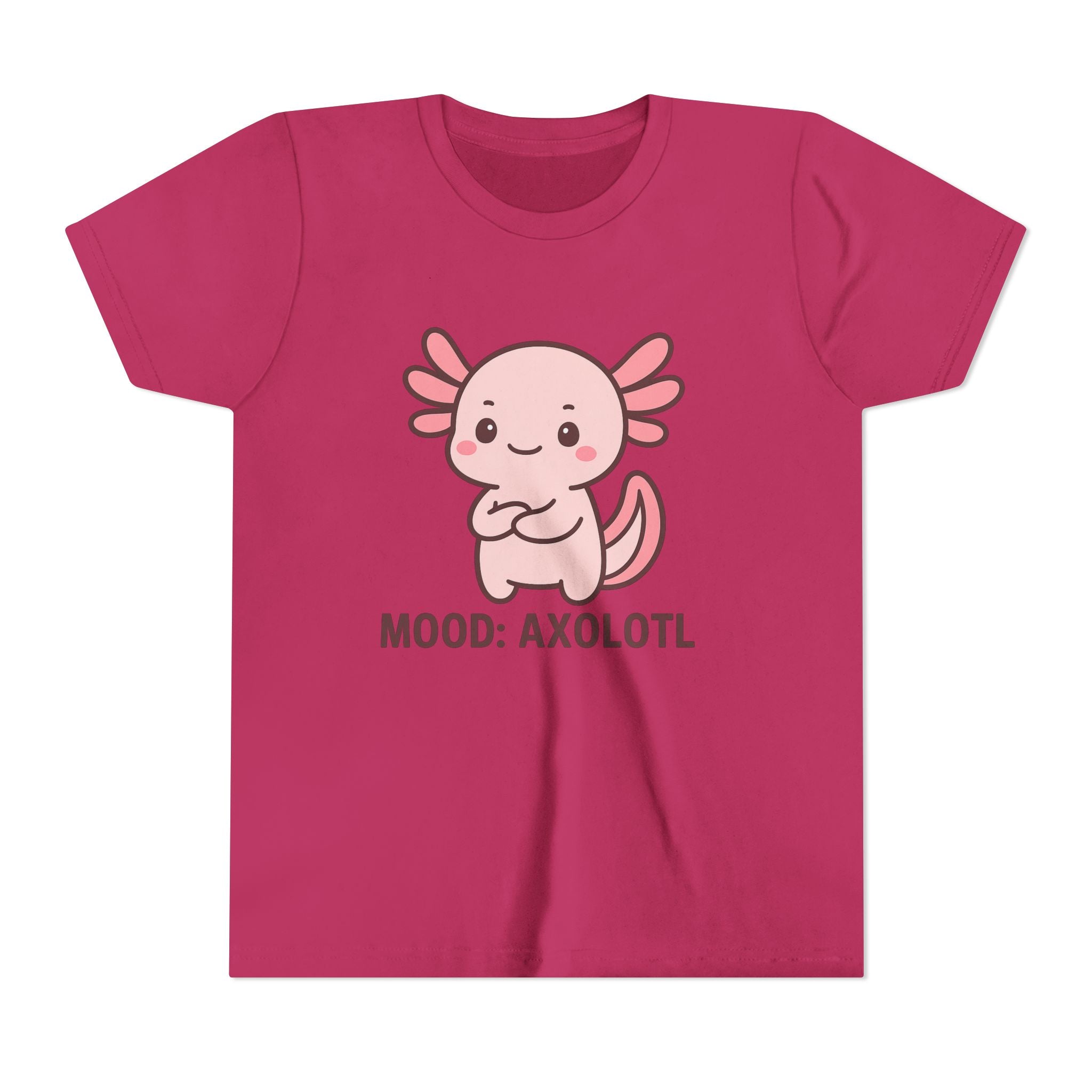 Youth Tee - "Mood: Axolotl" Cute Pink Axolotl Kids T-Shirt