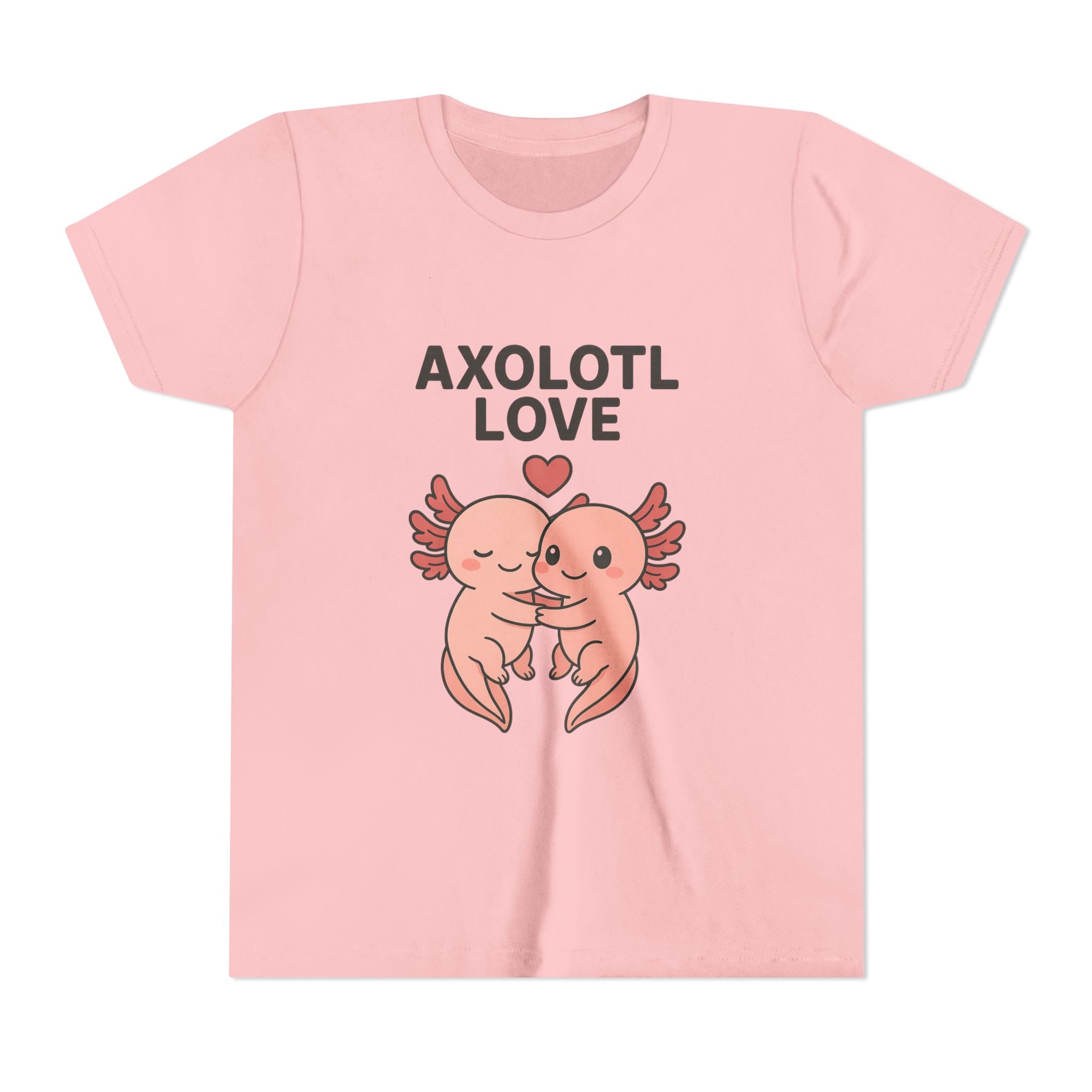 Axolotl Love Youth Tee – Cute Hugging Axolotl Salamander Kids Shirt - Kids